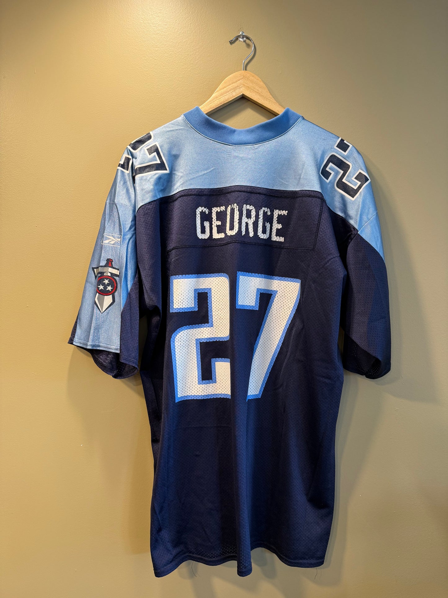Vintage Tennessee Titans Eddie George Blue NFL Jersey- XXL