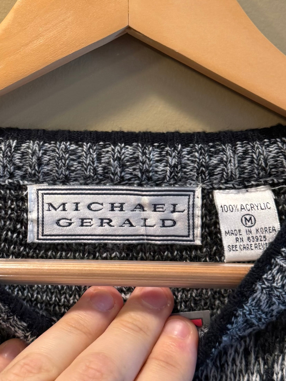 Vintage Michael Gerald Brown Patterned Sweater- M