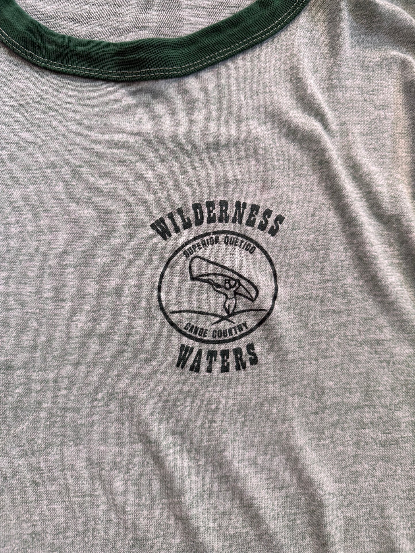 Vintage 1970’s Wilderness Waters Green Ringer T-Shirt- S