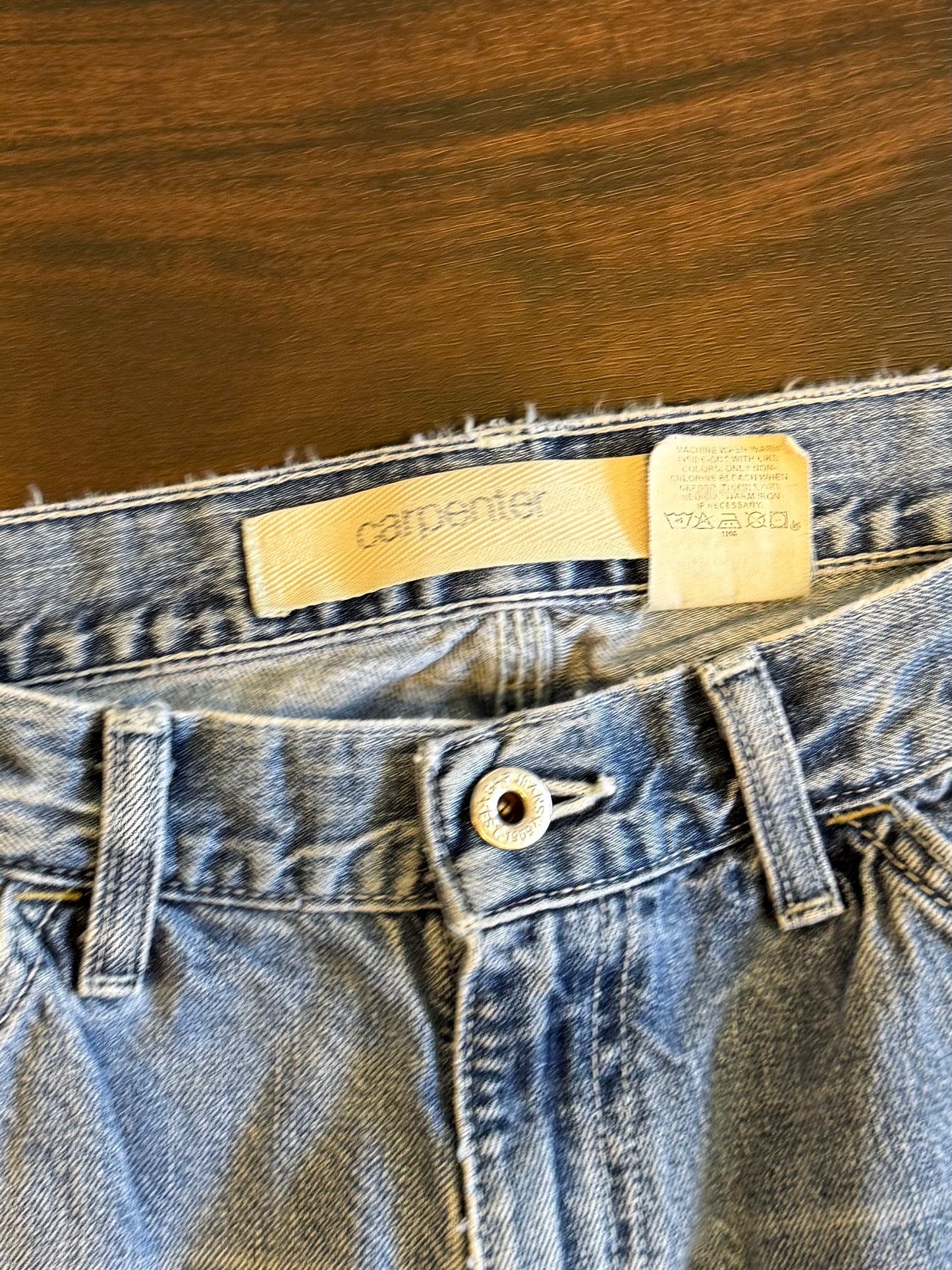 Vintage Gap Carpenter Light Wash Distressed Denim Jeans- 34x30
