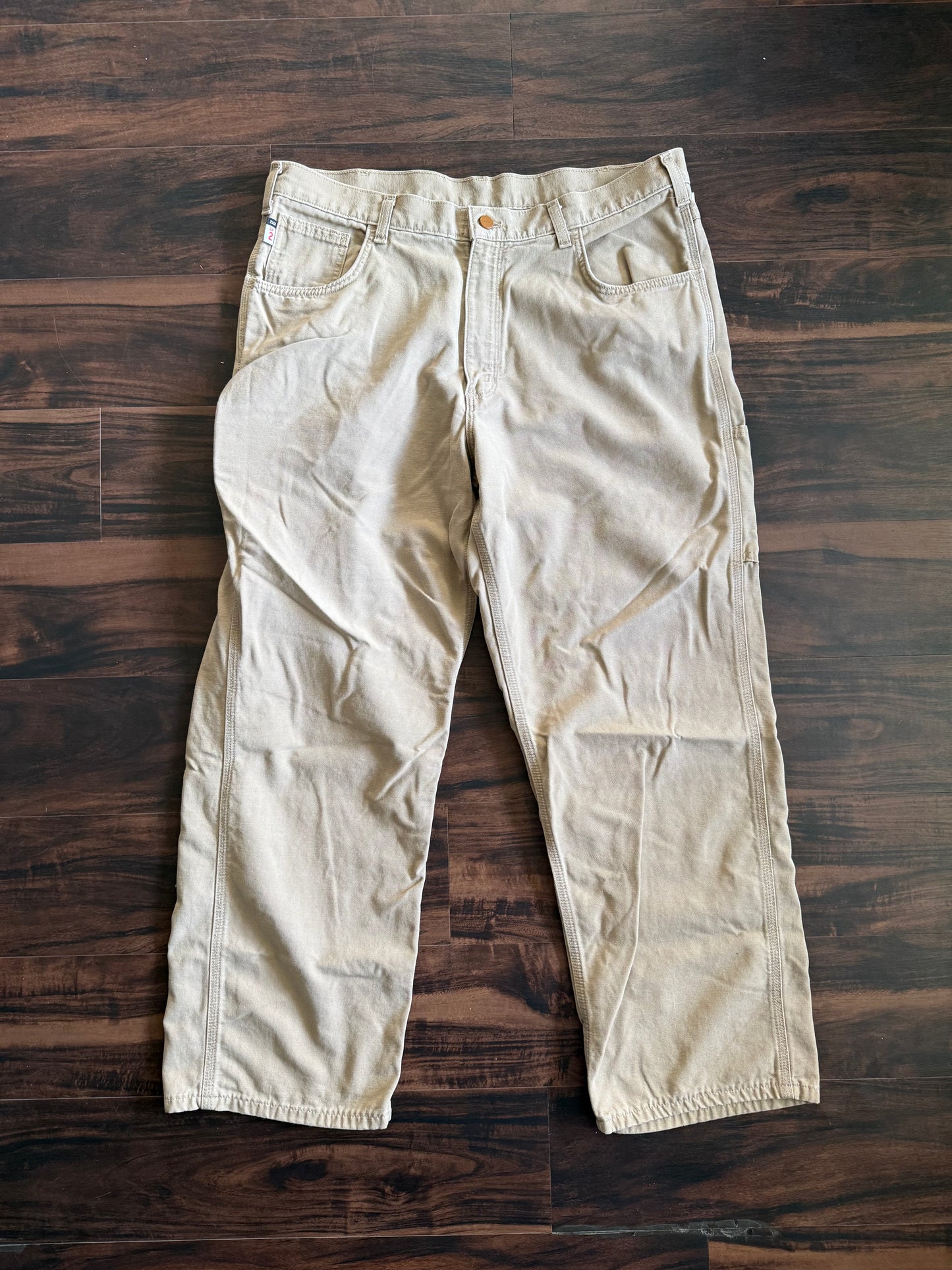 Vintage Carhartt Tan Fire Resistant Work Pants- 38x31