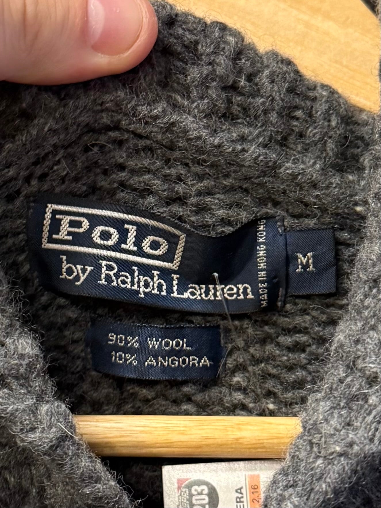 Vintage Polo Ralph Lauren Wool Clasp Collared Sweater- M