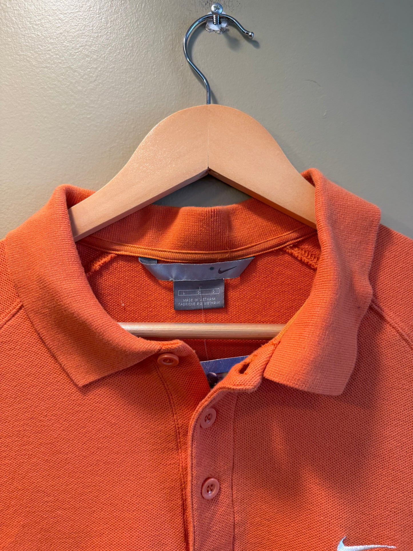 Vintage Nike Orange Polo Shirt- L