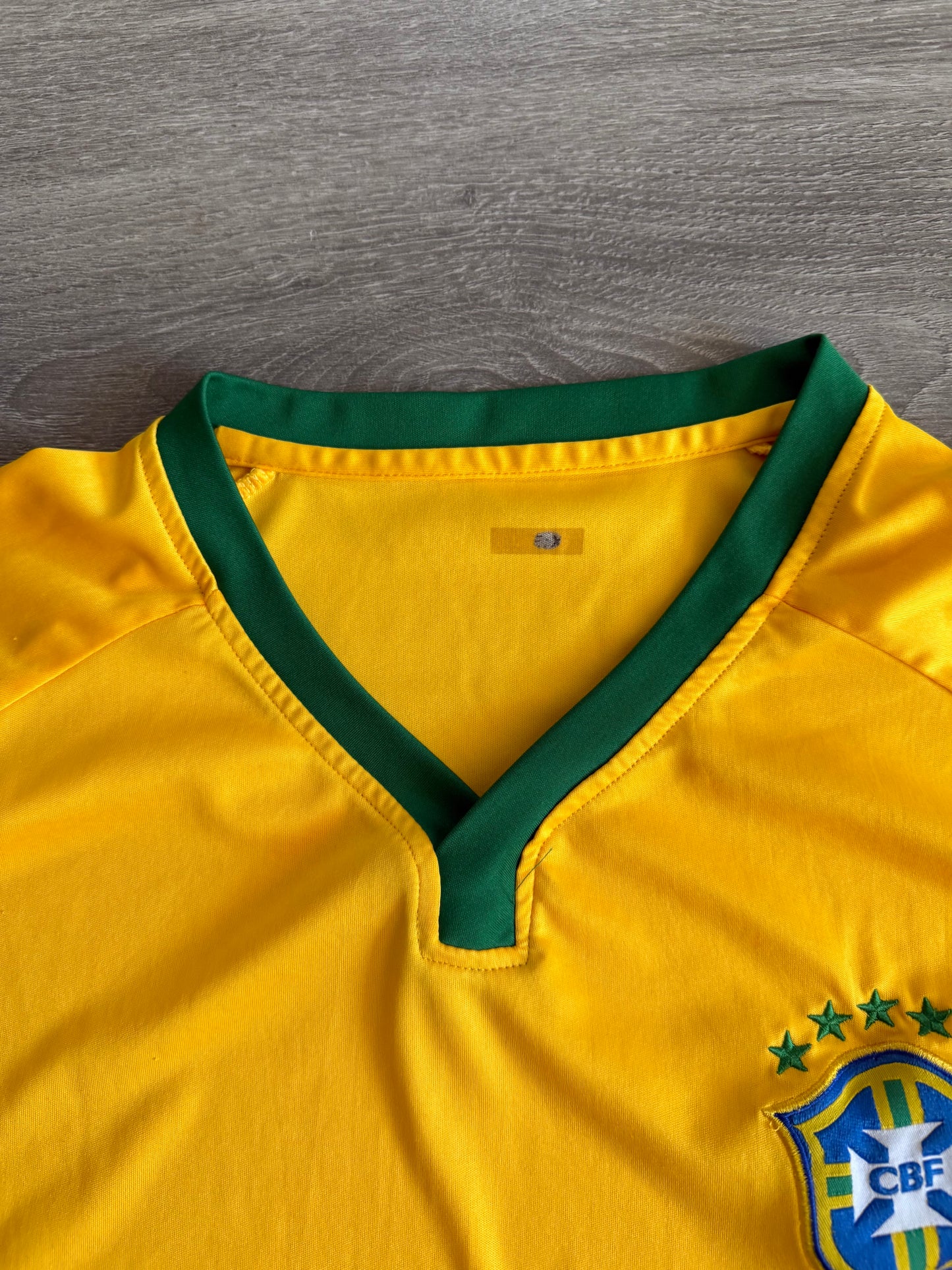 Vintage Brazil CBF Yellow Soccer Football Jersey- XL