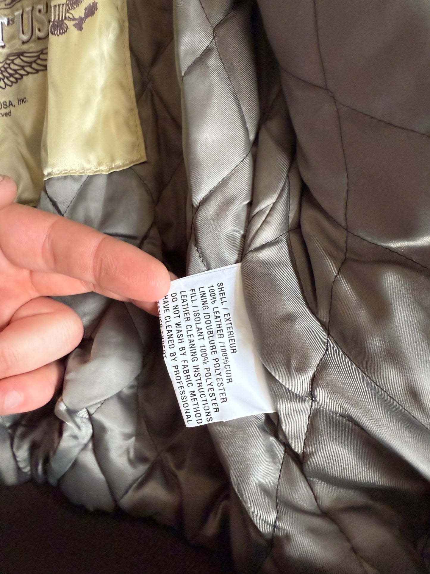 Cockpit NYC A-2 Air Force Army Lambskin Leather Jacket- XL
