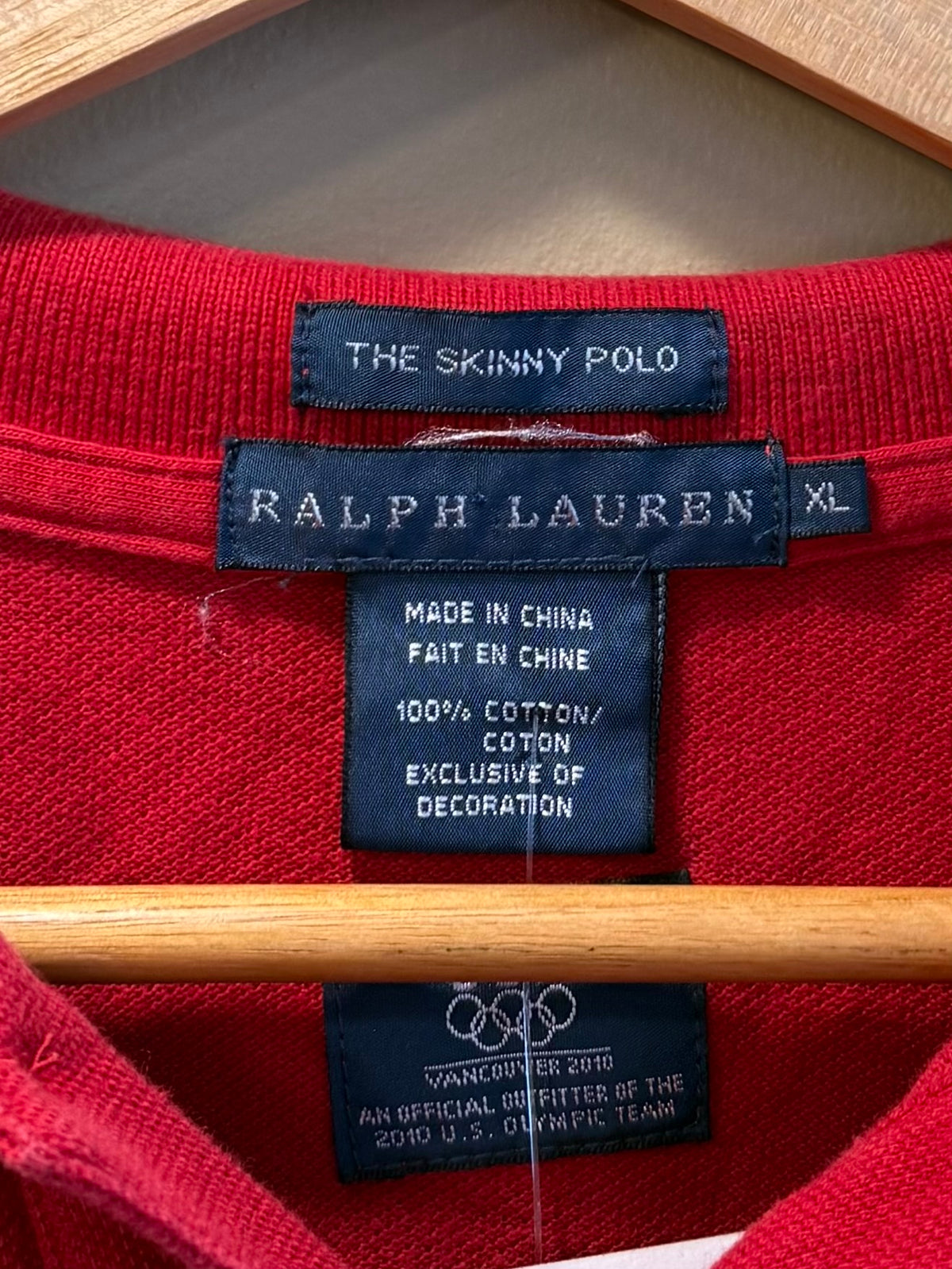 Vintage Polo Ralph Lauren Vancouver 2010 Team USA Olympics Women’s Red Polo Shirt- L/XL