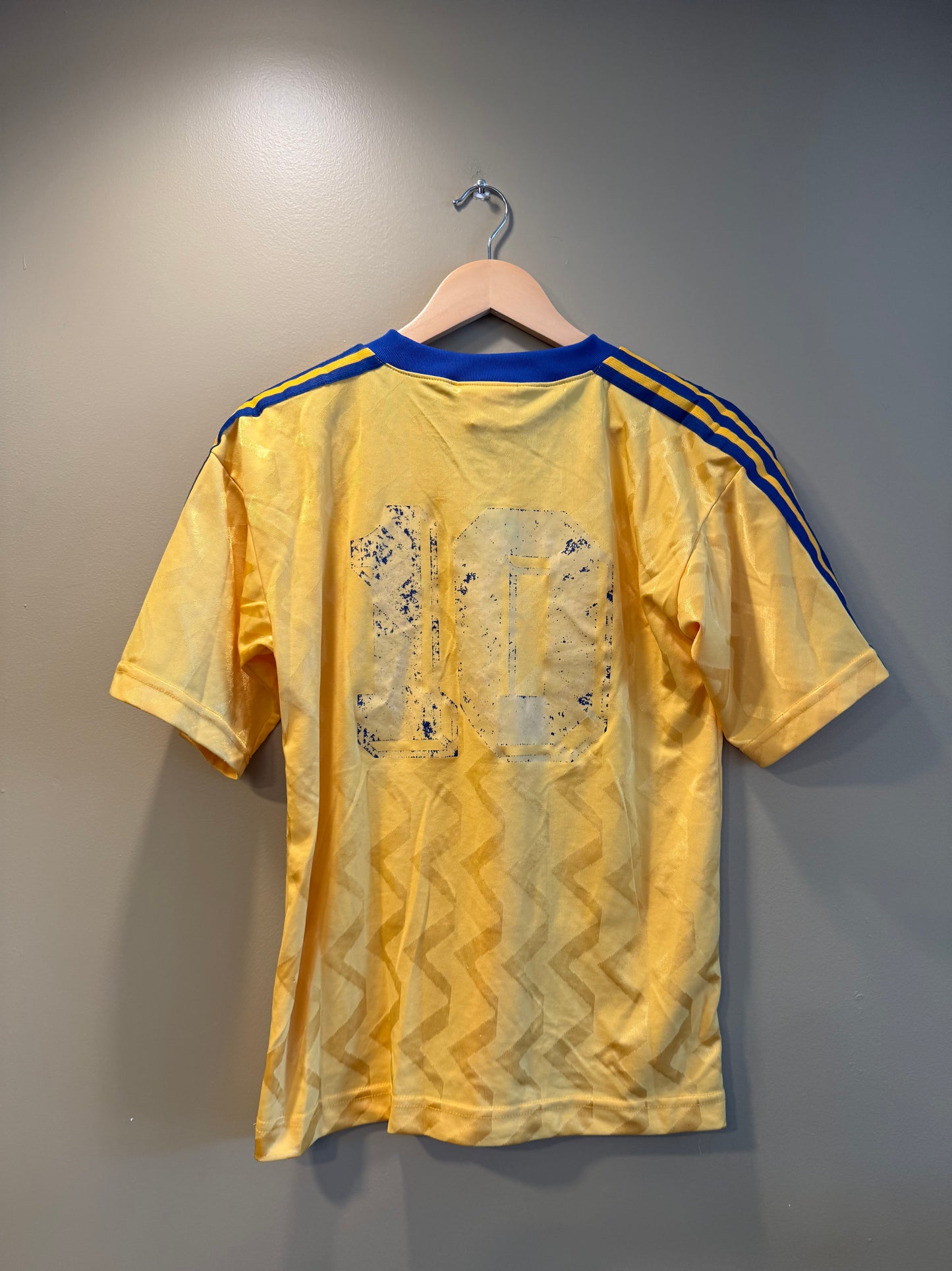 Vintage 80s Adidas Cleveland F.C. Yellow Soccer Jersey- S/M
