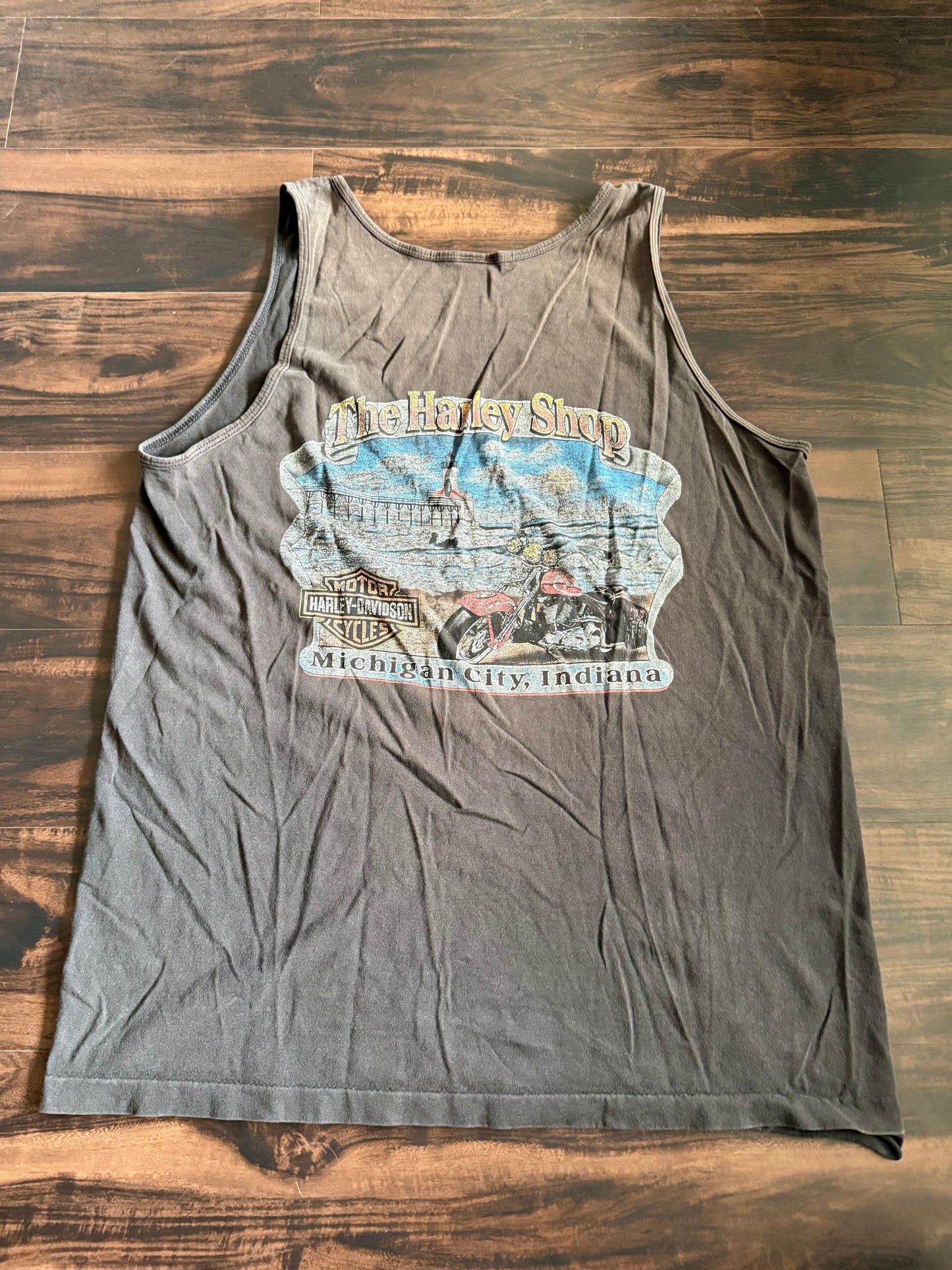 Vintage Harley Davidson Rebel Bones Tank Top- L