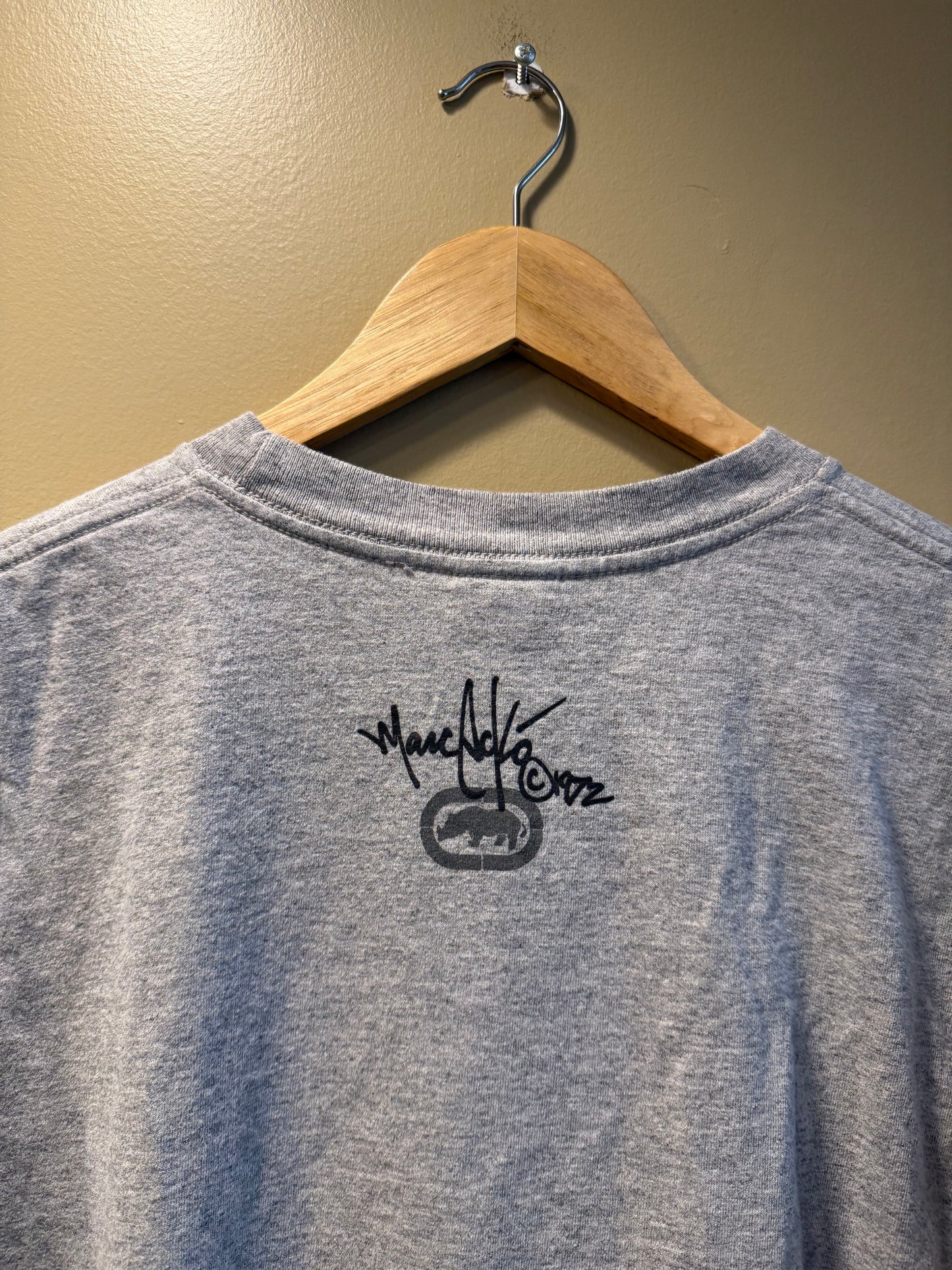 Vintage Y2K Ecko Unlimited Marc Ecko Gray Camouflage T-Shirt- L/XL