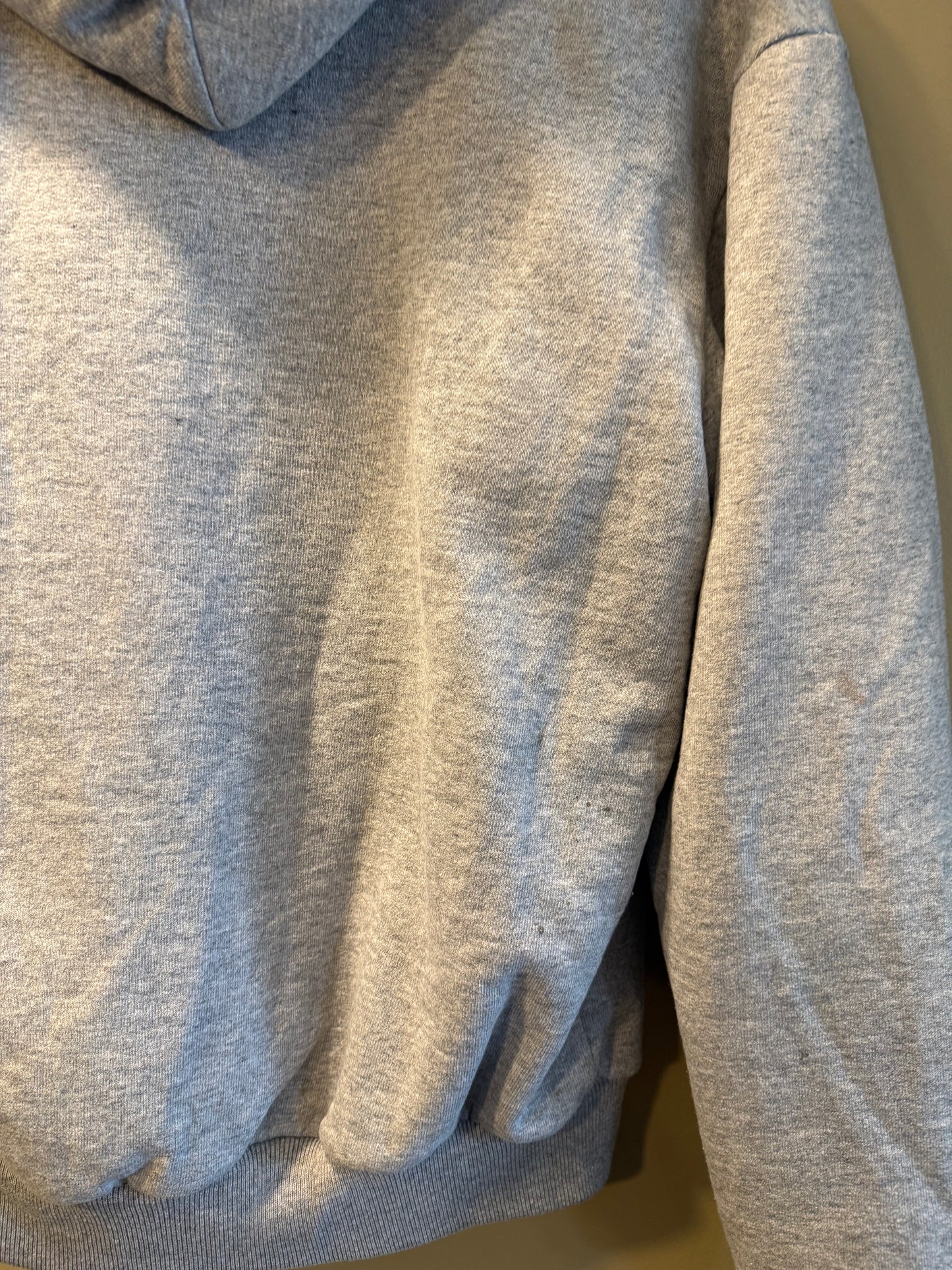 Vintage Carhartt Gray Thermal-Lined Zip-Up Hoodie Sweatshirt- M