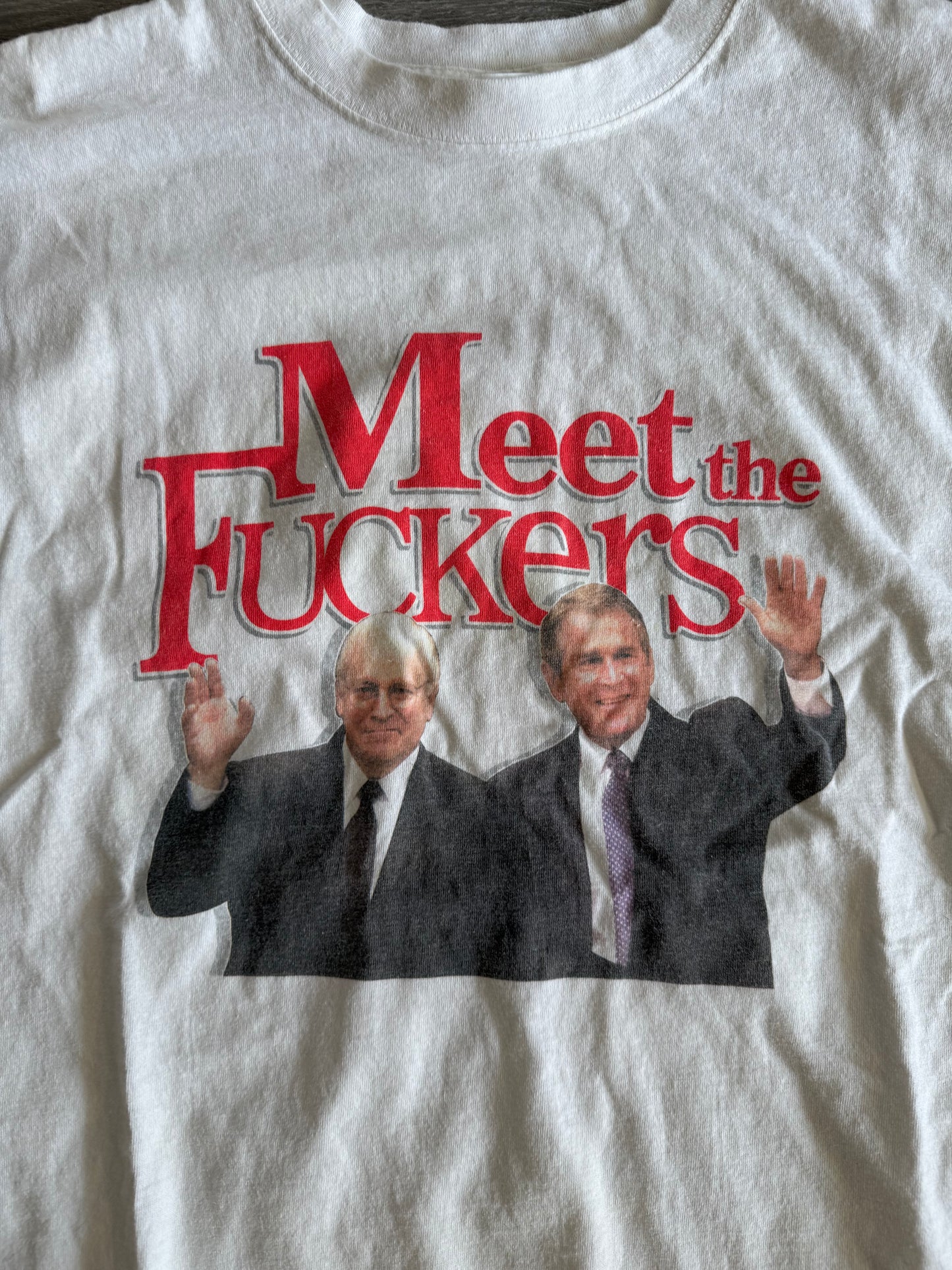 Vintage Meet The F*ckers George Bush Dick Cheney T-Shirt- L