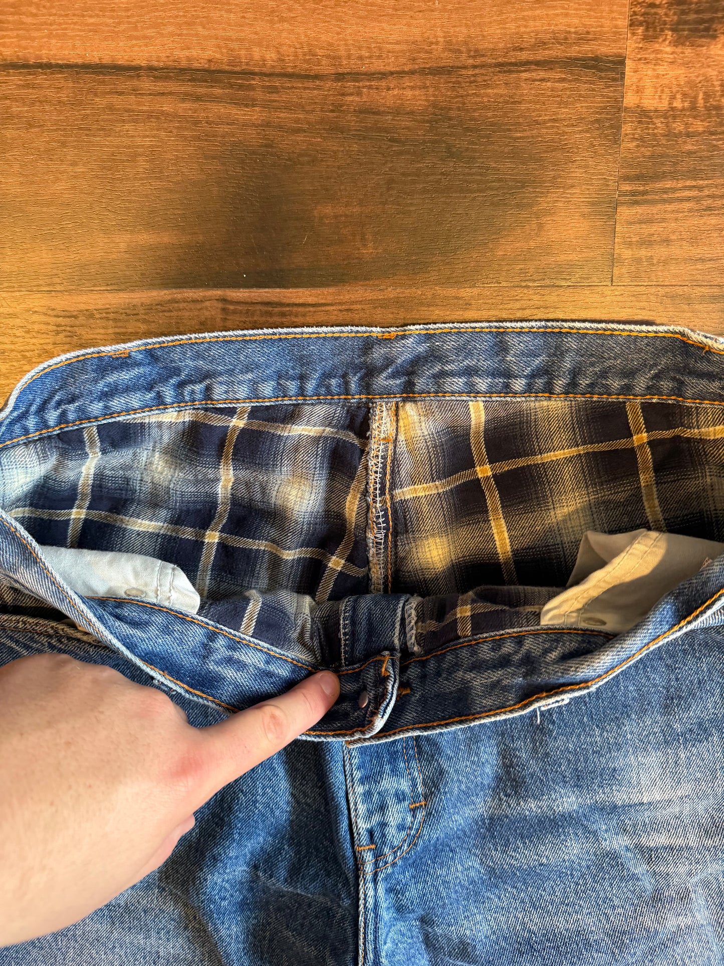 Vintage Dickies Light Wash Flannel Lined Jeans- 36x31
