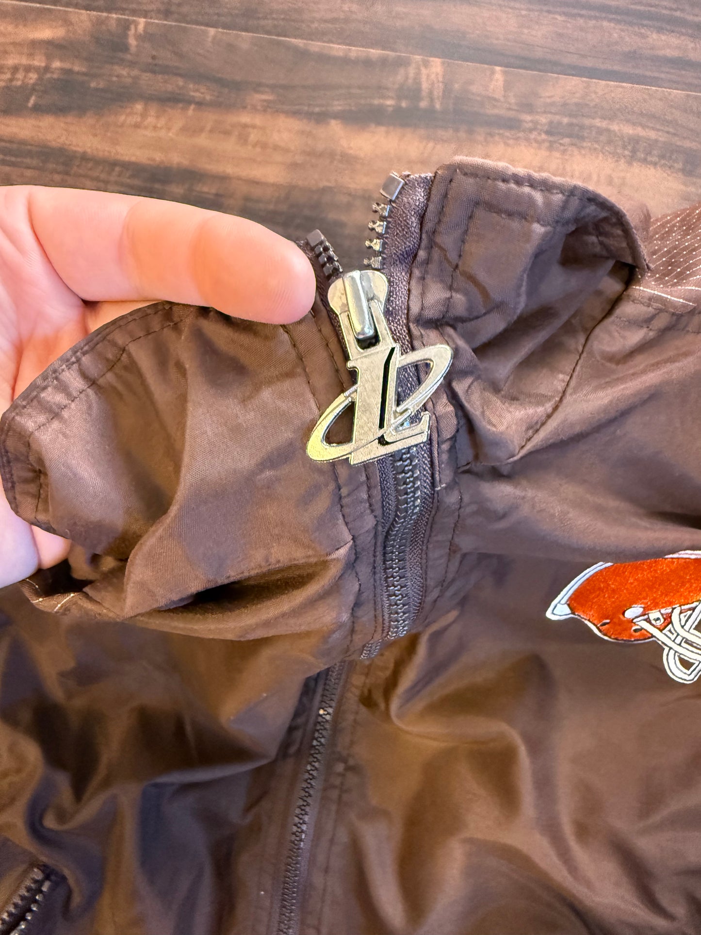 Vintage Cleveland Browns Logo Athletic Brown Windbreaker Jacket- M
