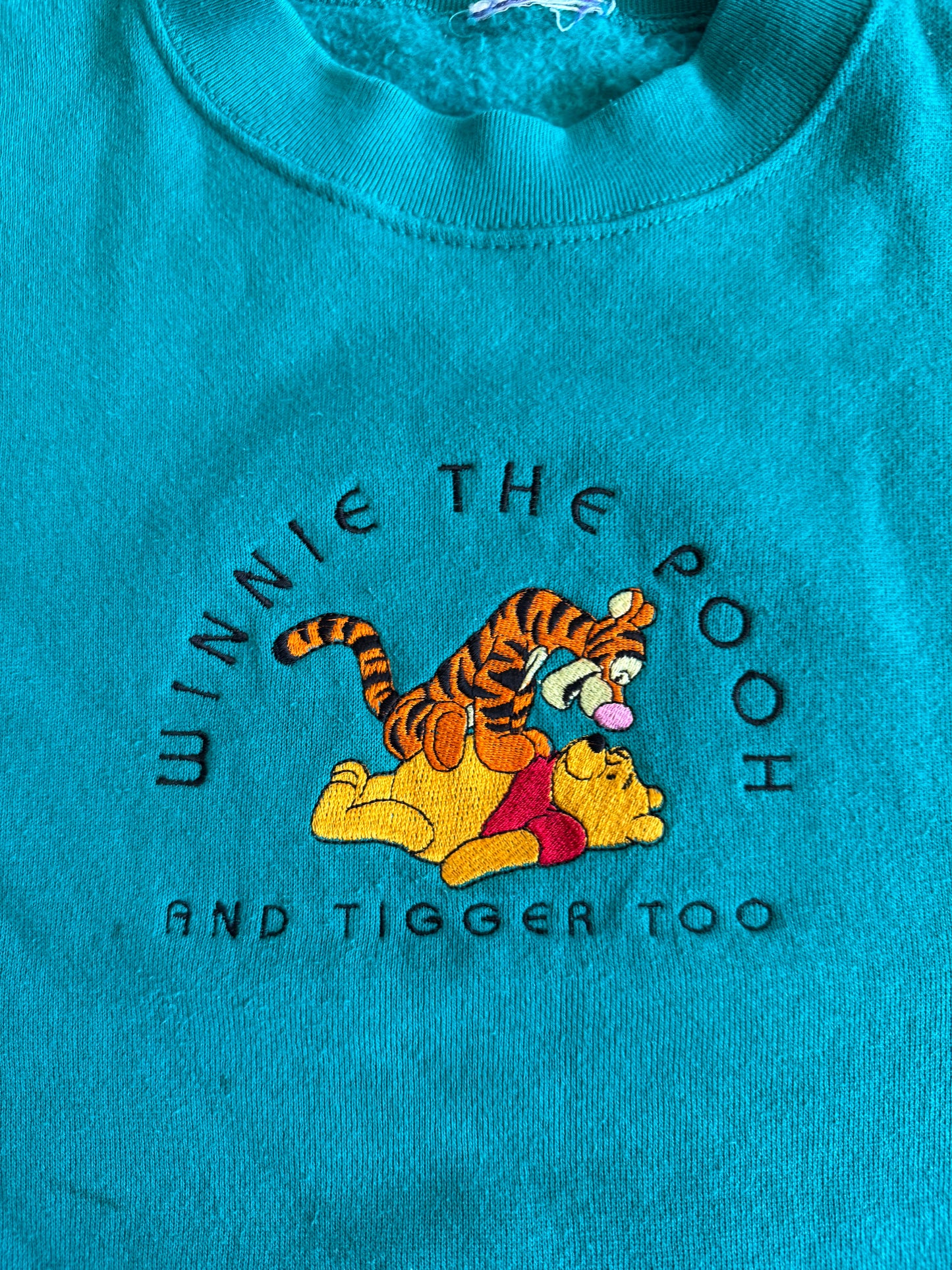 Vintage Winnie The Pooh & Tigger Blue Crewneck Sweatshirt- XL