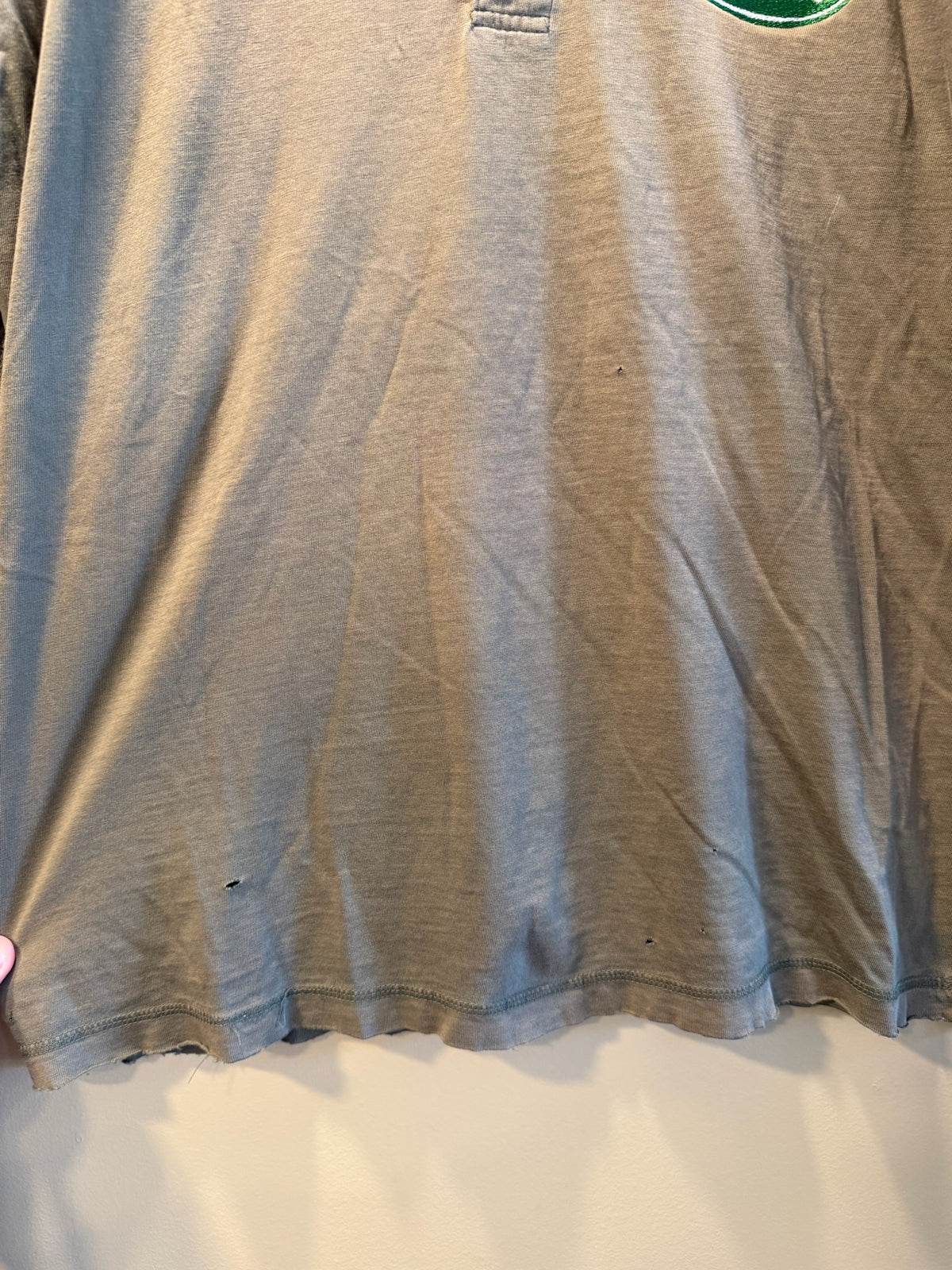 Vintage Land Rover Olive Henley T-Shirt - M