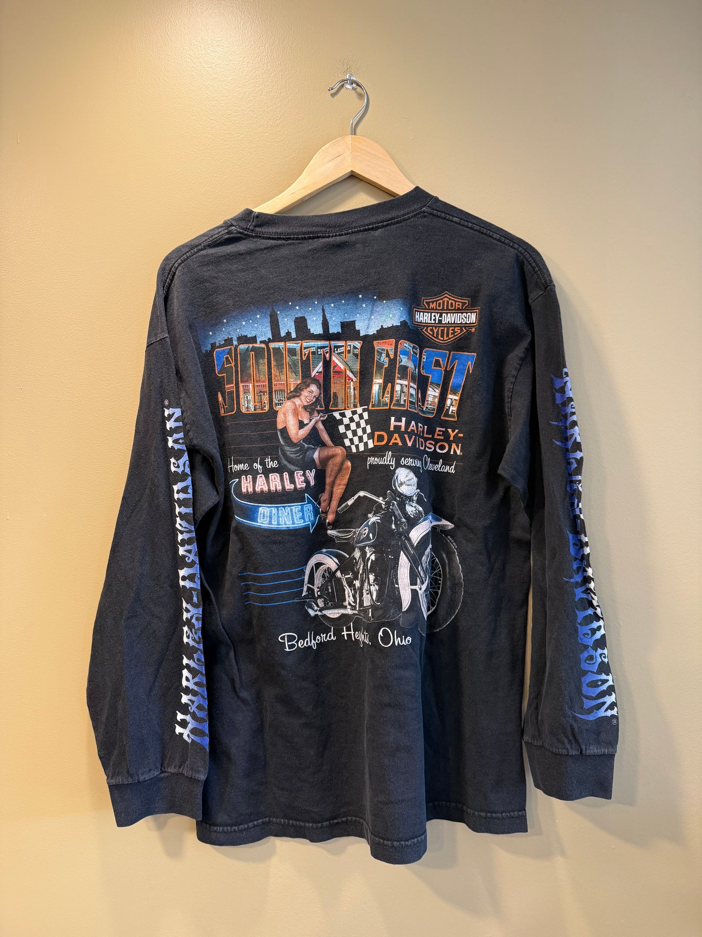Vintage Harley Davidson USA Heavy Metal Long Sleeve T-Shirt- L
