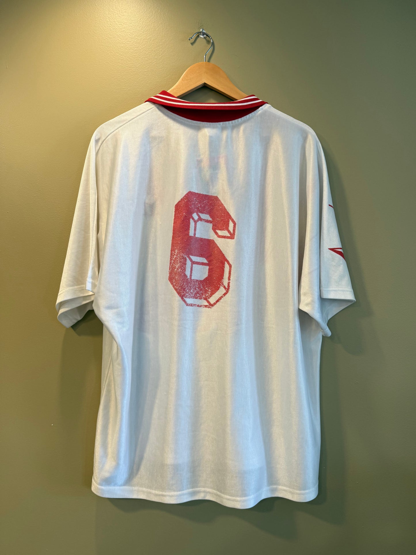 TTT Red & White Boxy Football Soccer Jersey- L/XL