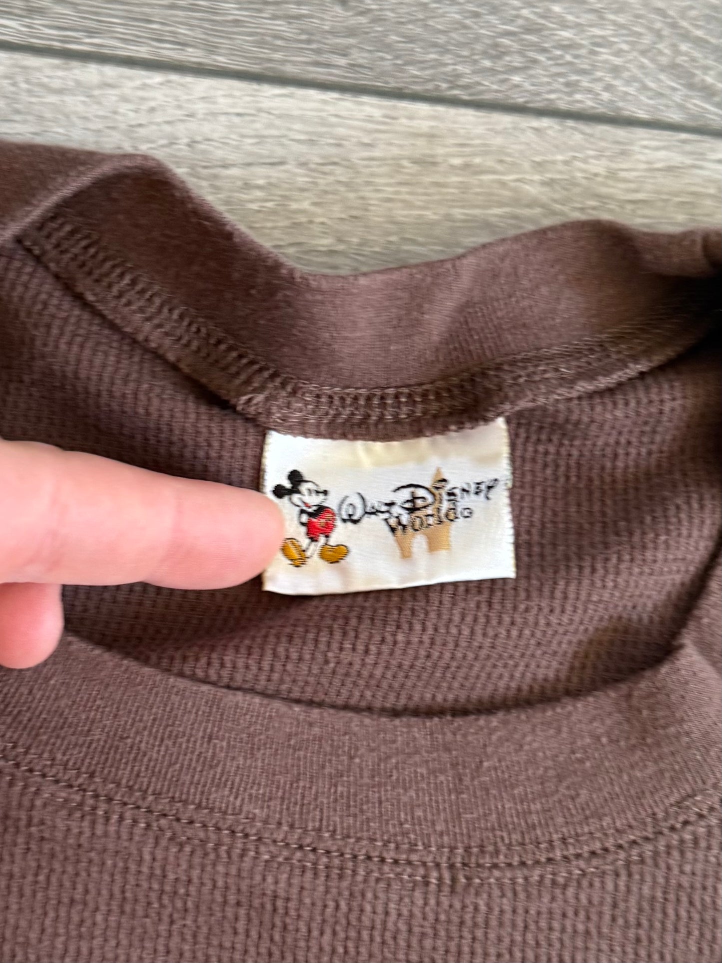 Vintage Disney Bambi Brown Thermal Long Sleeve Shirt- S/M