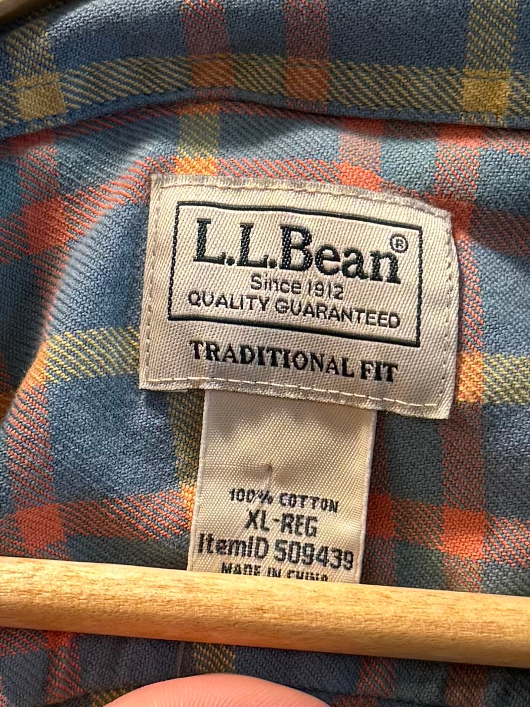 Vintage L.L. Bean Plaid Cotton Flannel Shirt- XL