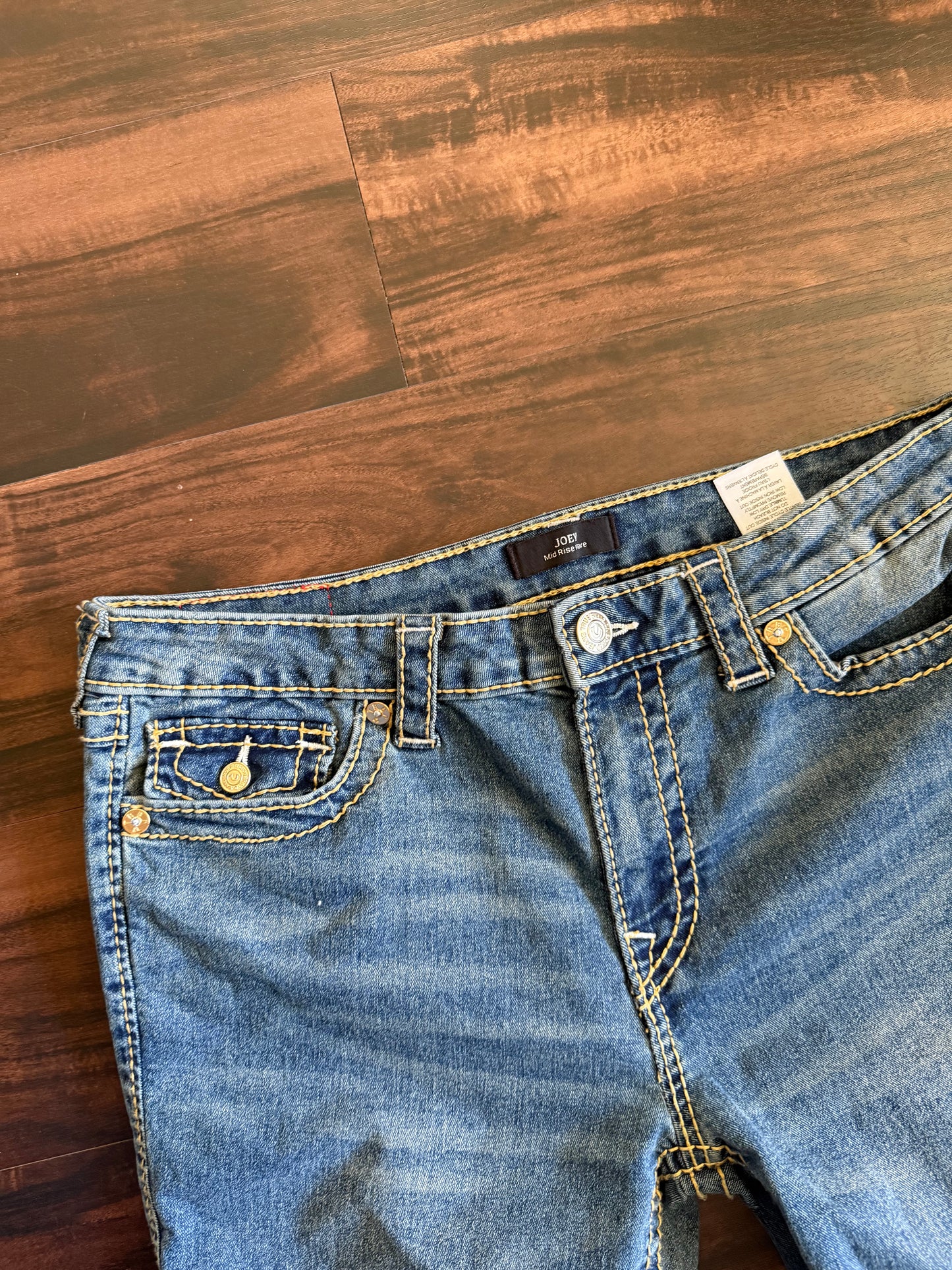 Vintage Y2K True Religion Mid Rise Flare Denim Jeans- 34x33