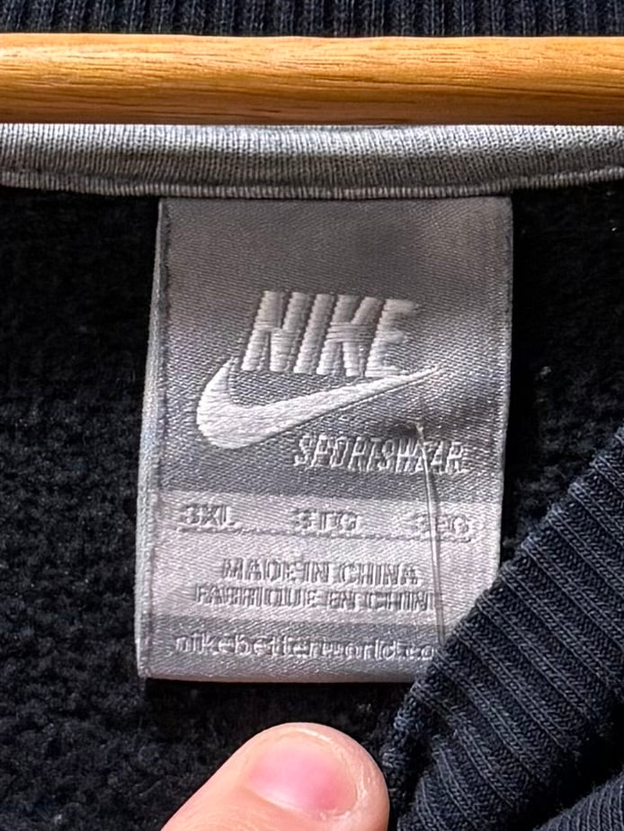 Vintage Nike Spellout Black Crewneck Sweatshirt- XXL