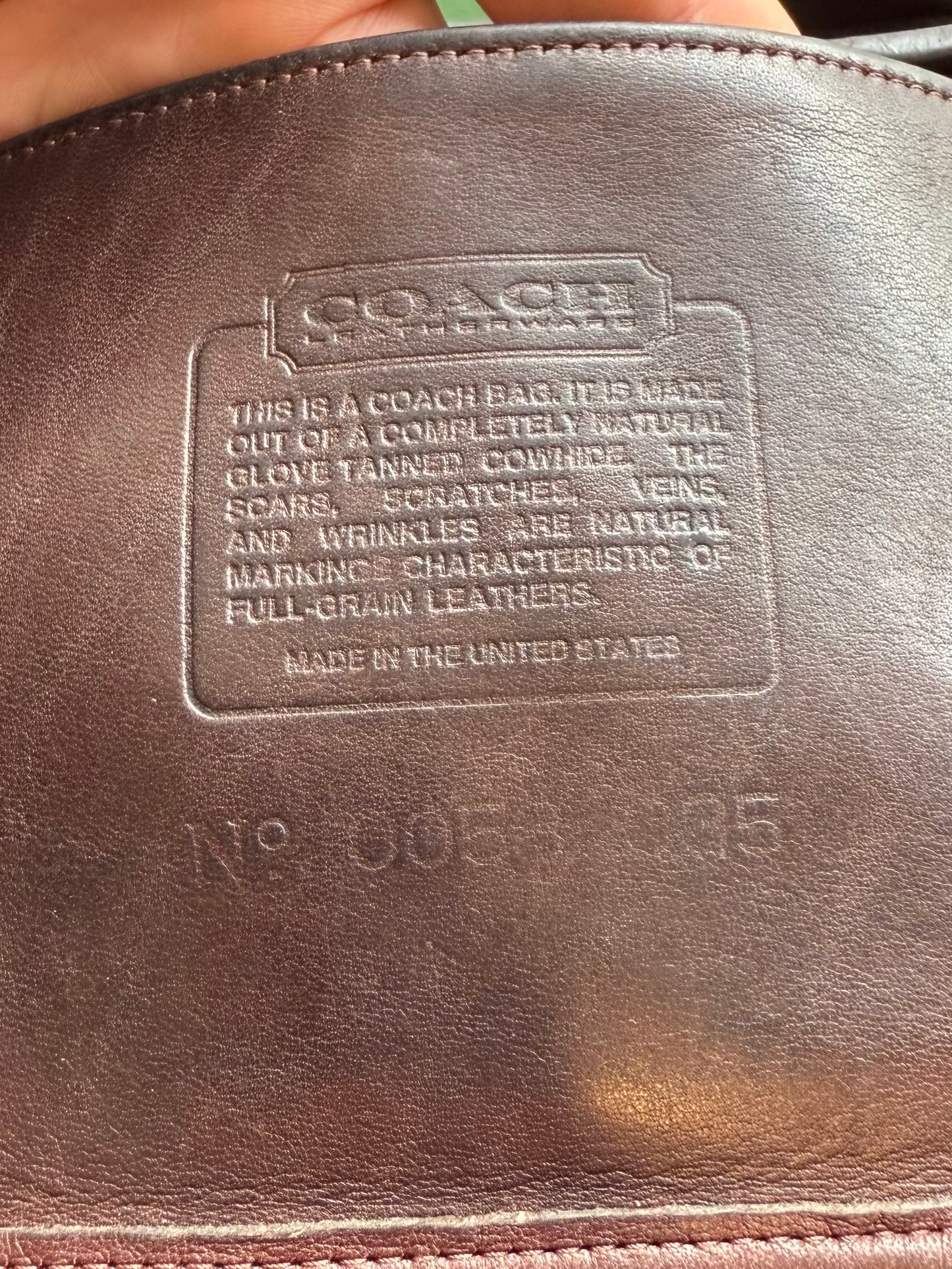 Vintage Coach XL 9085 Brown Leather Feed Sac Duffel Bucket Bag