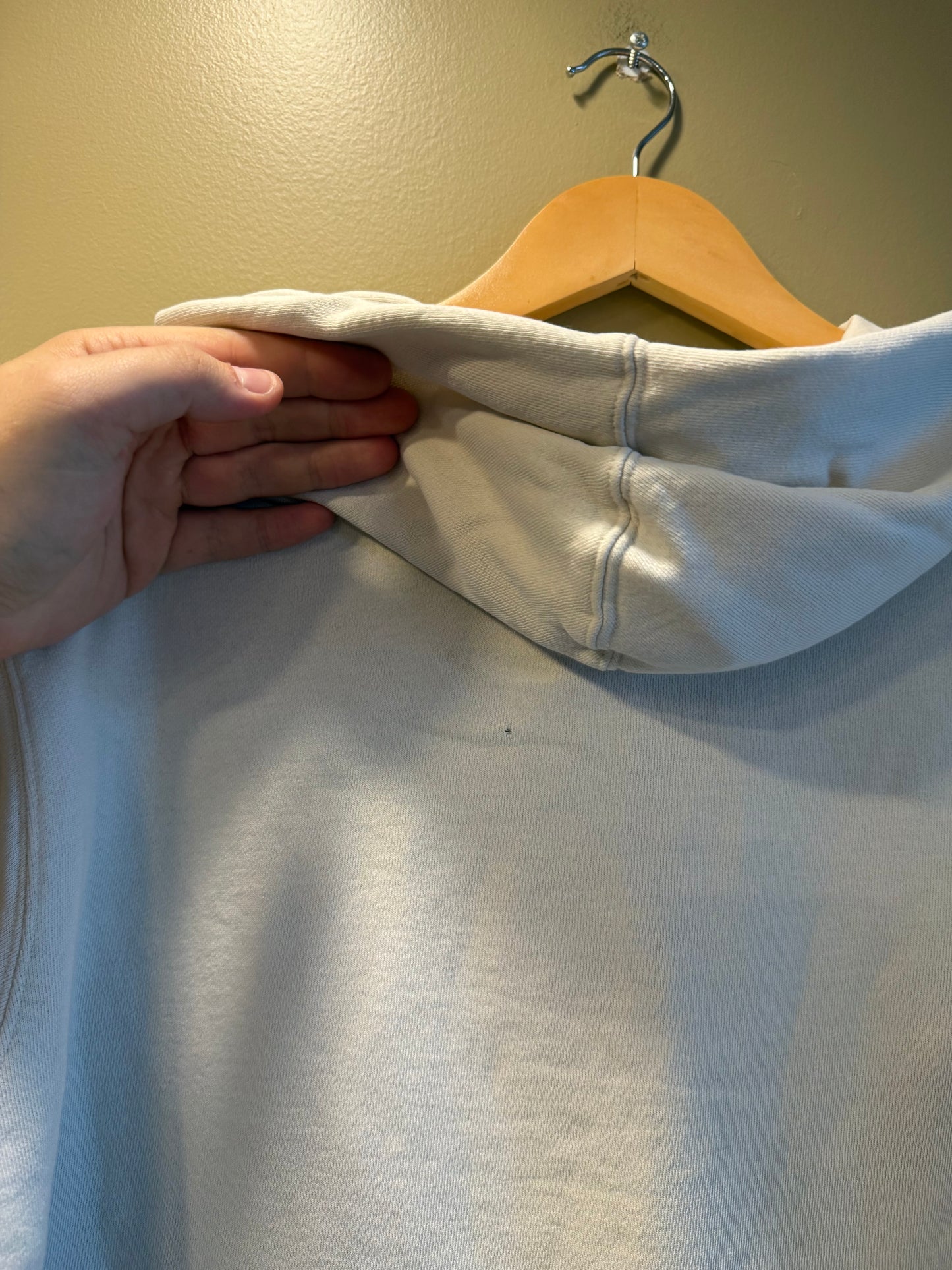 Vintage Aeropostale Athletics Spellout White Hoodie Sweatshirt- S