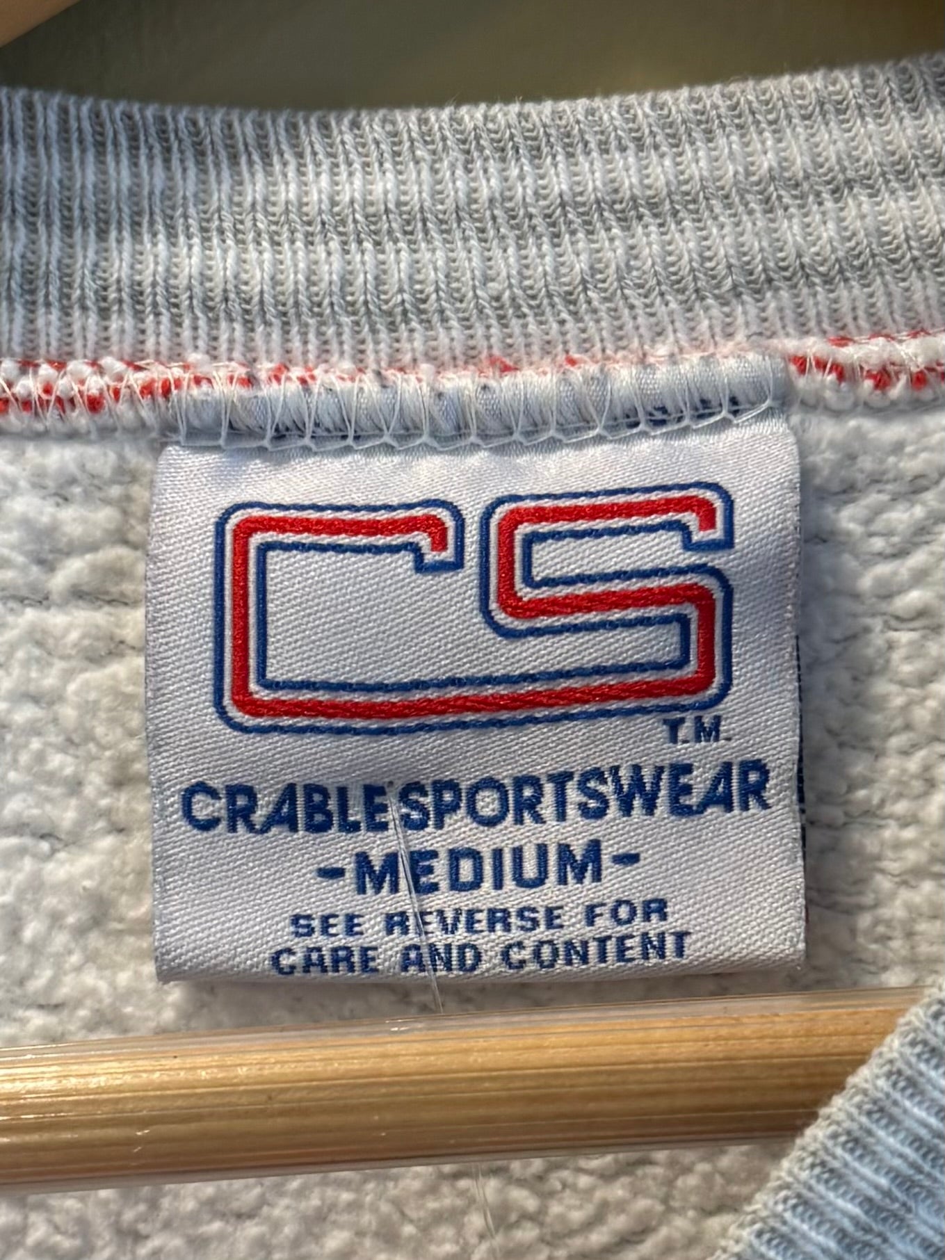 Vintage Ohio State University Gray & Red Embroidered Sweatshirt- M