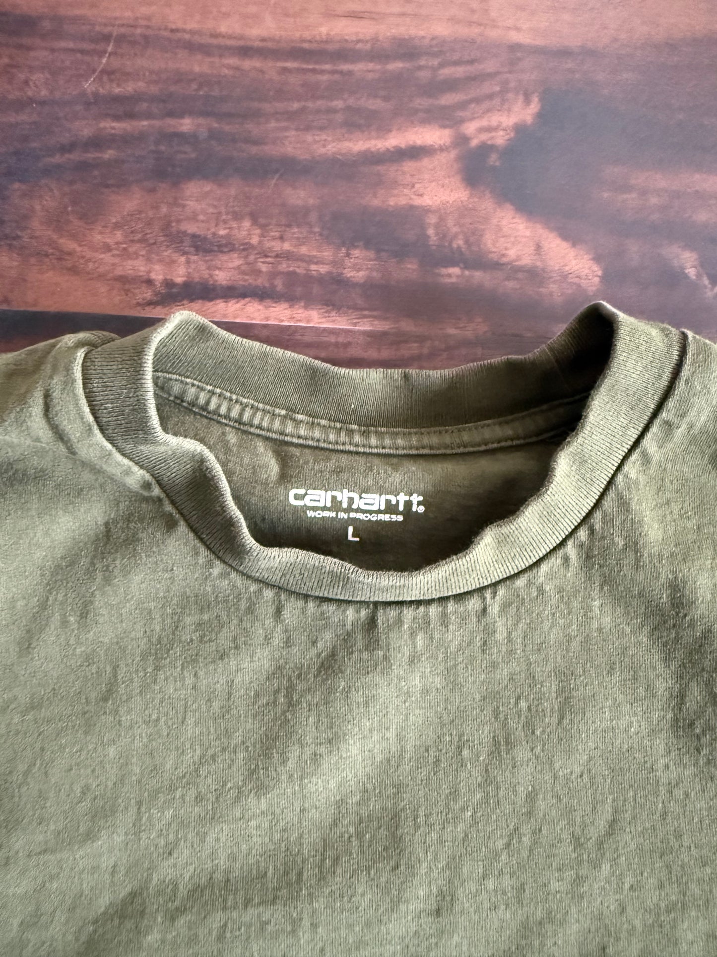 Carhartt Work In Progress Green Logo T-Shirt- L