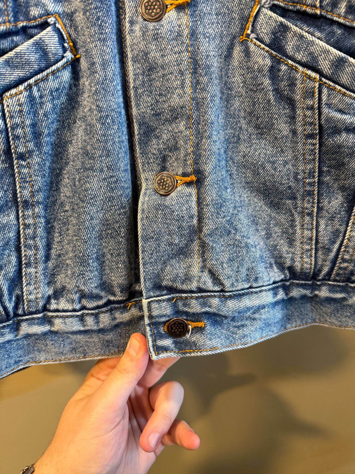 Vintage Aka Sherpa Lined Trucker Jacket- L