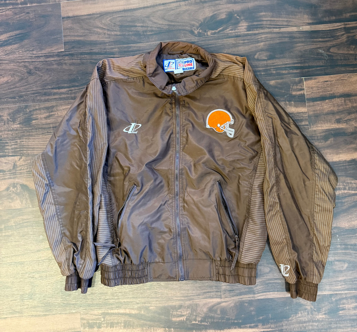 Vintage Cleveland Browns Logo Athletic Brown Windbreaker Jacket- M