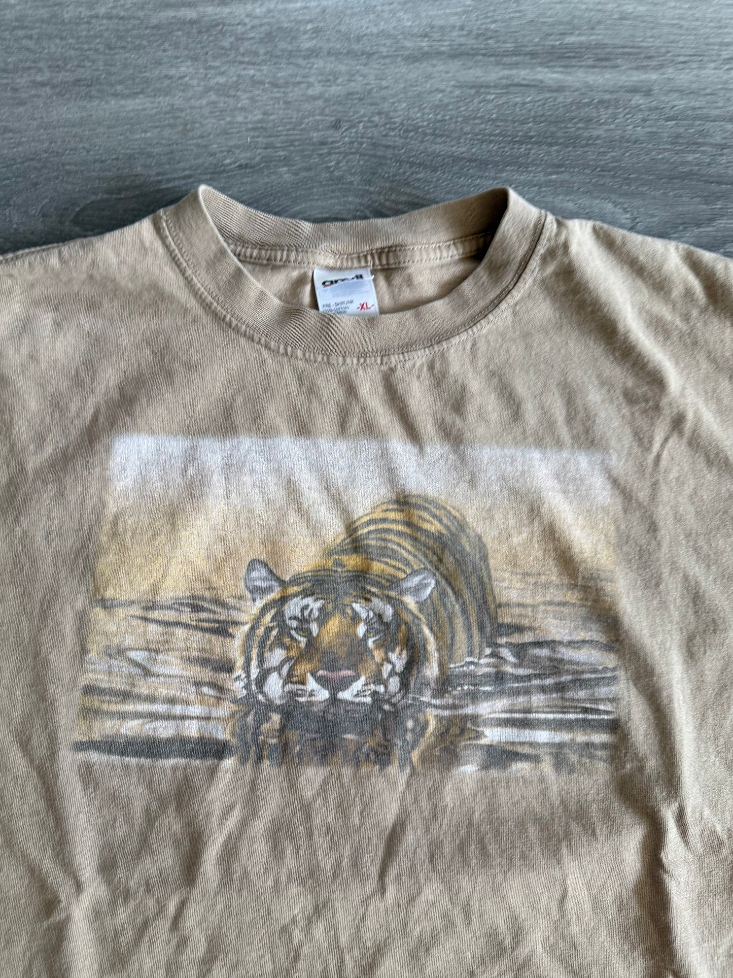 Vintage Tiger Nature Tan T-Shirt- XL
