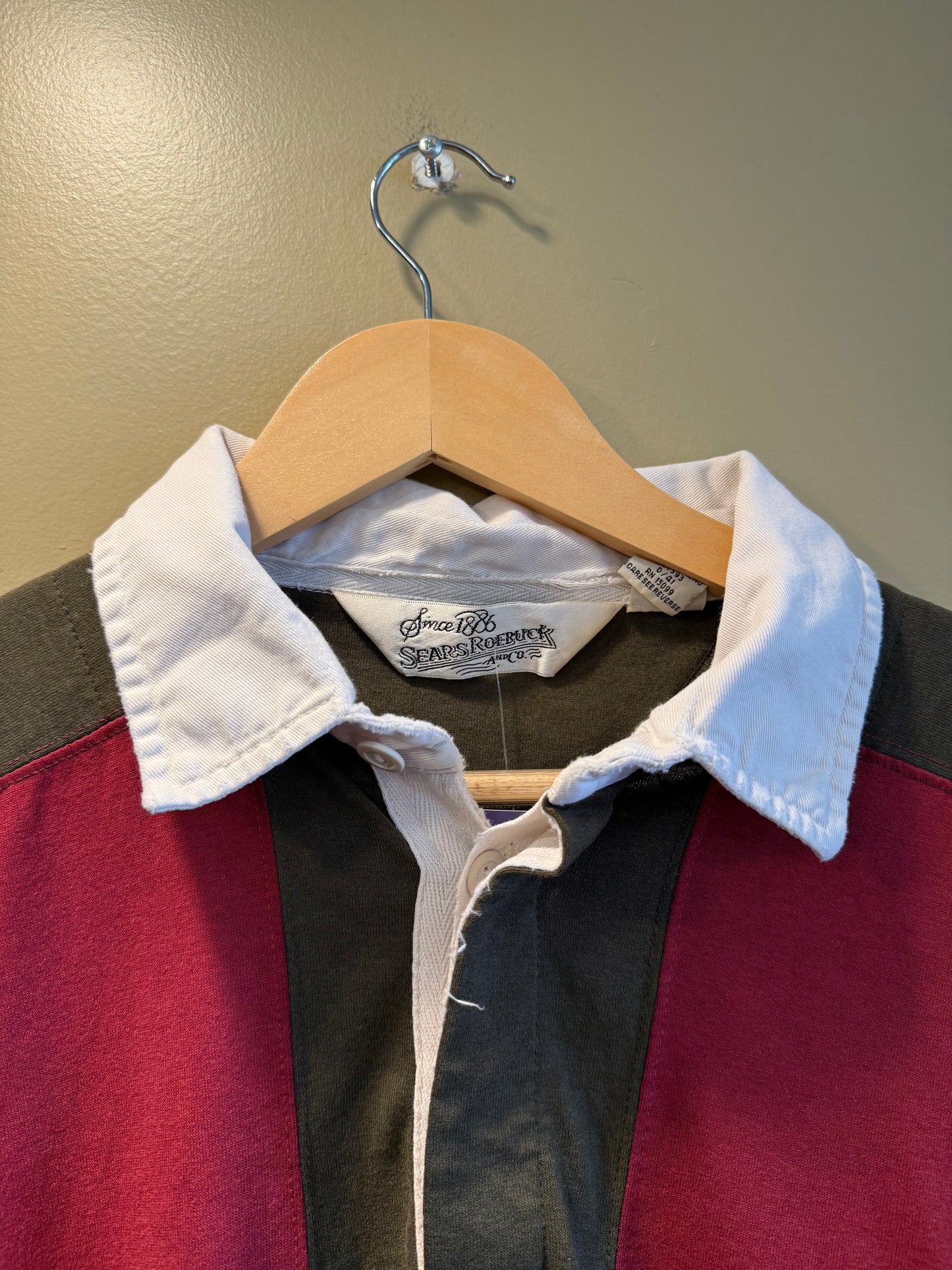 Vintage Sears Roebuck Striped Rugby Shirt- XL