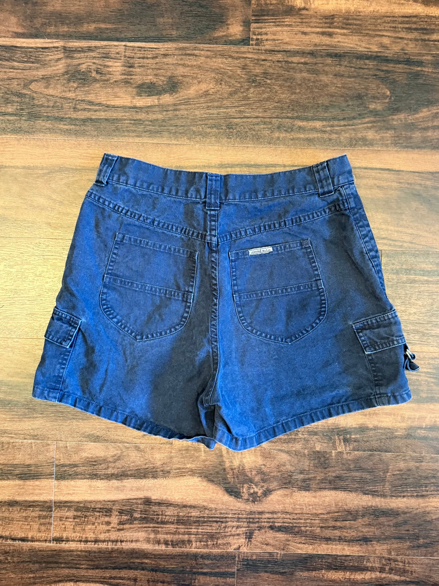 Vintage Riveted By Lee Dark Wash Jean Shorts- 30