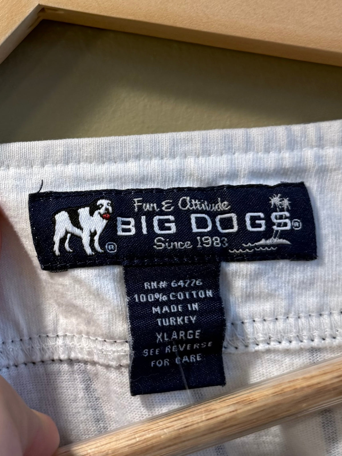 Vintage Big Dogs Jersey Thermal T-Shirt- XL