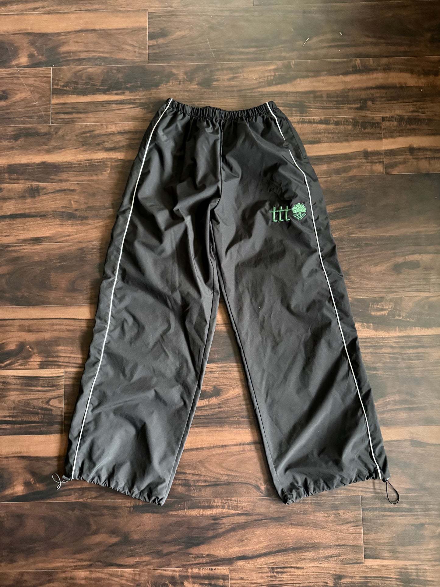 The Thrifting Tree Black Track Pants- S