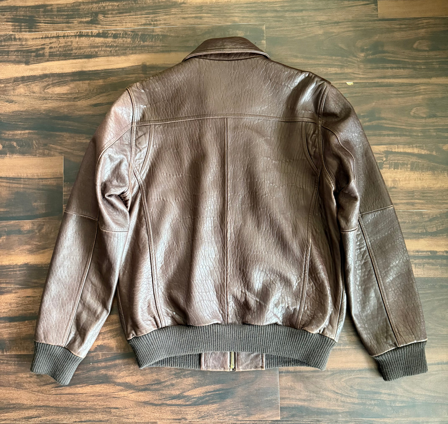 Vintage Wilson’s Leather Brown Military Style Bomber Jacket- M