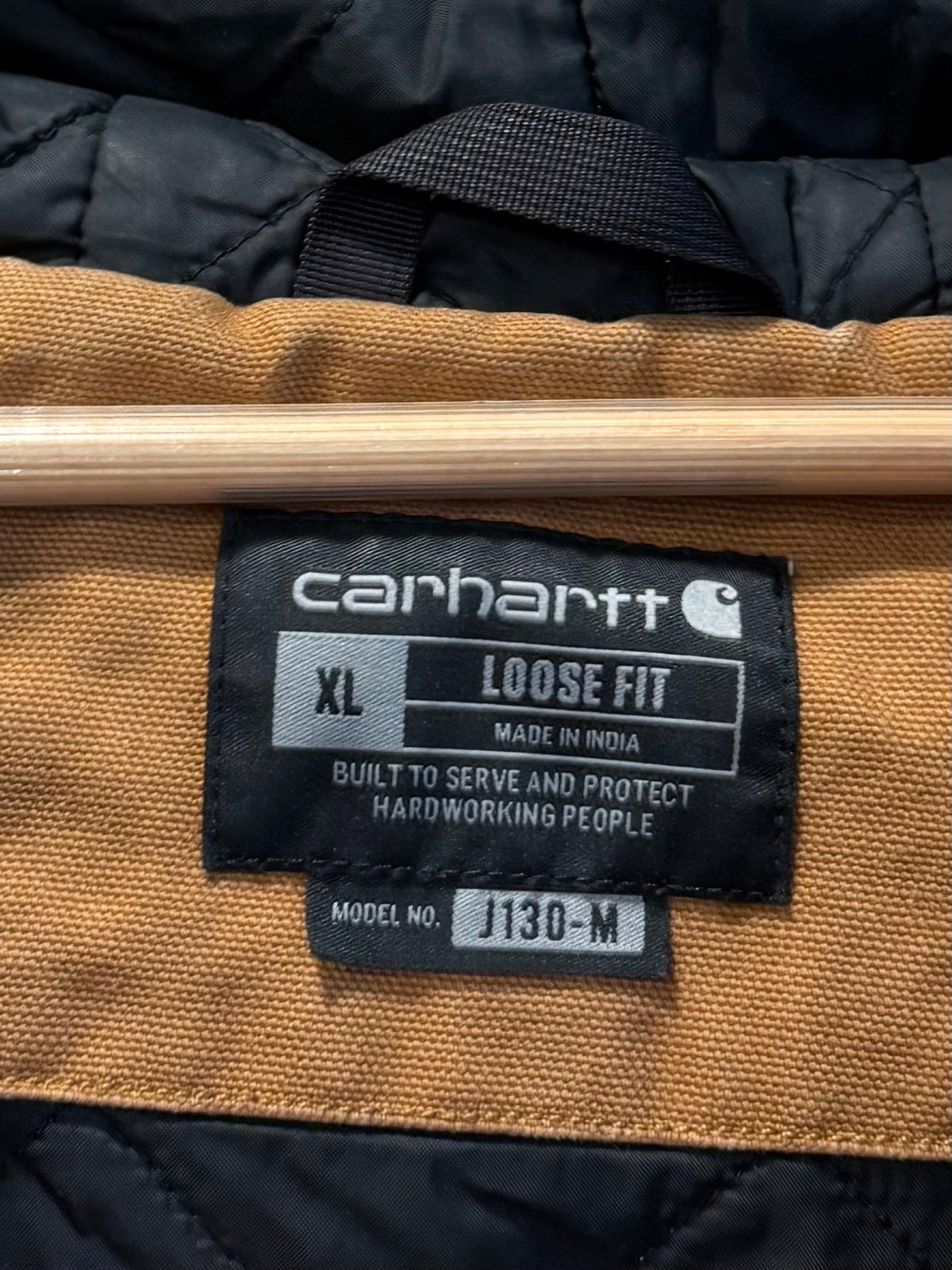 Vintage Carhartt Tan Workwear Hooded Zip-Up Jacket- XL