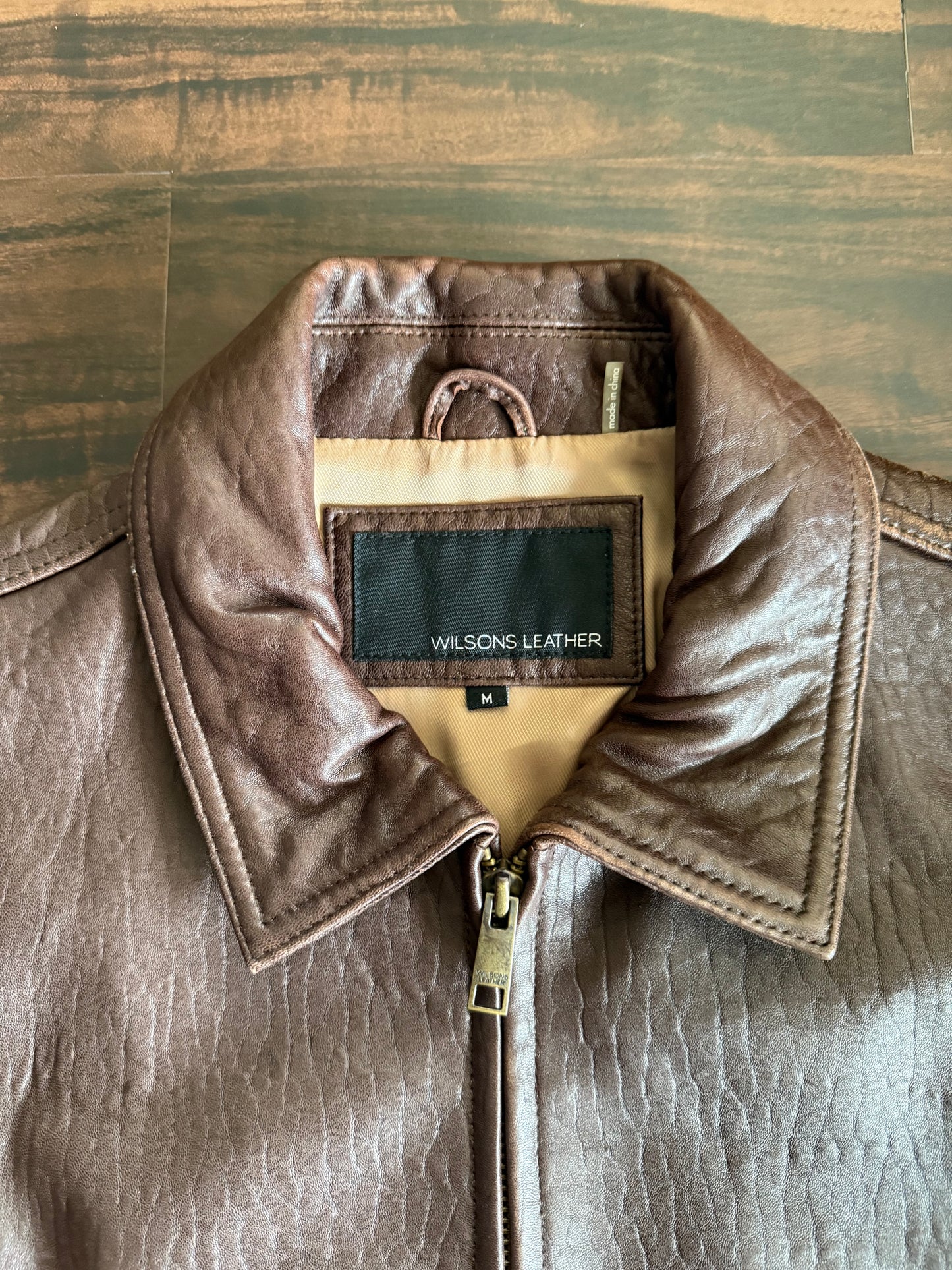 Vintage Wilson’s Leather Brown Military Style Bomber Jacket- M