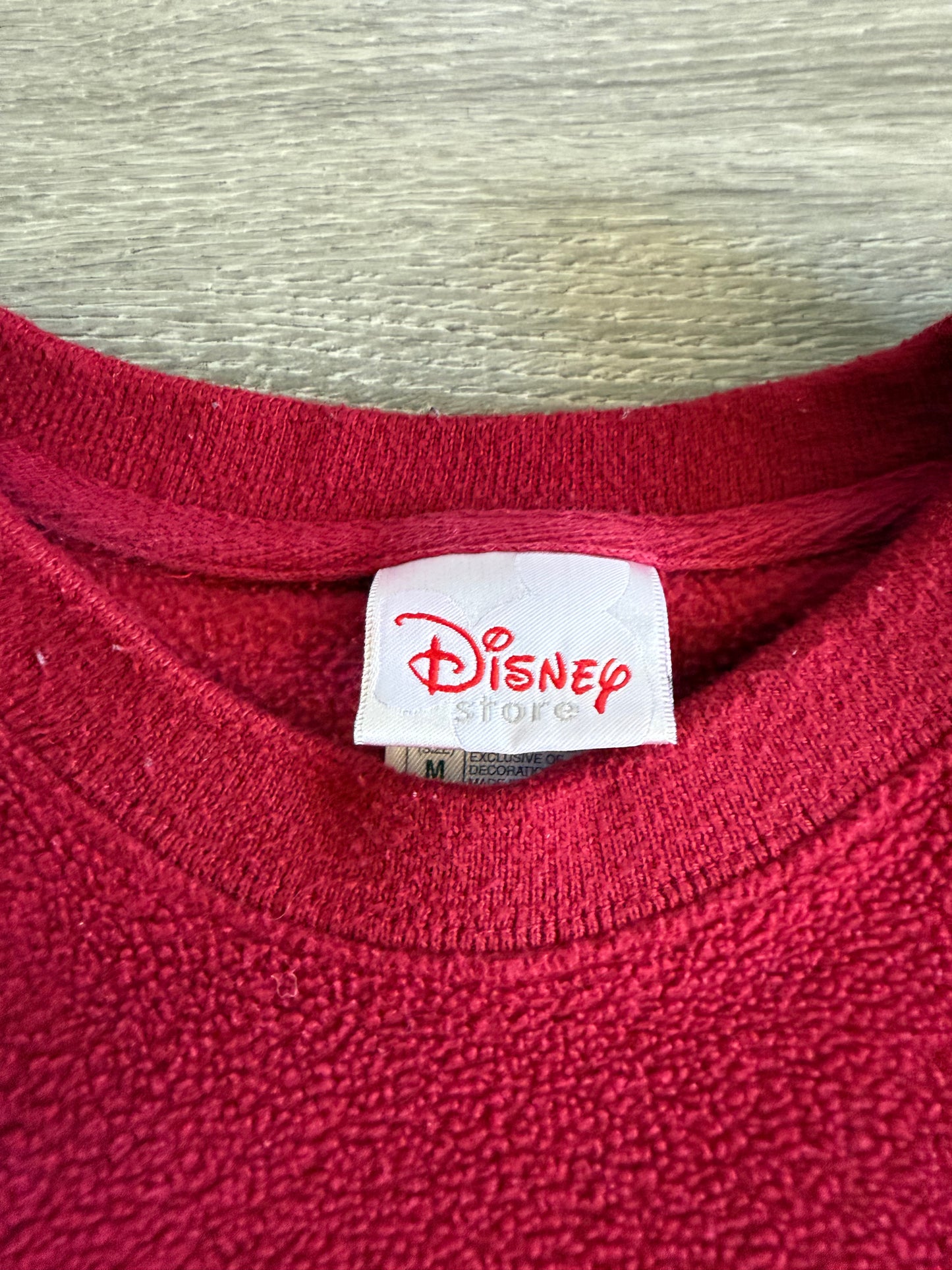 Vintage Disney Mickey Mouse Red Fleece Crewneck Sweatshirt- M