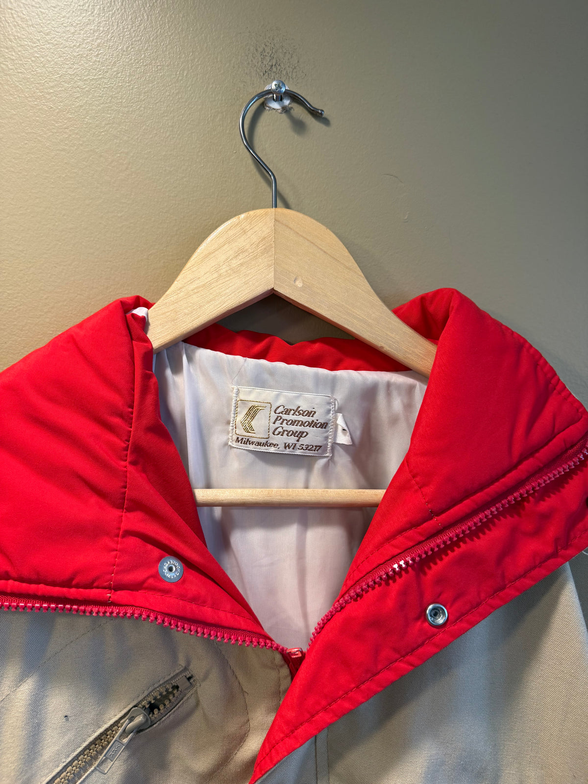 Vintage Miller High Life Racing Zip-Up Tan Jacket- L