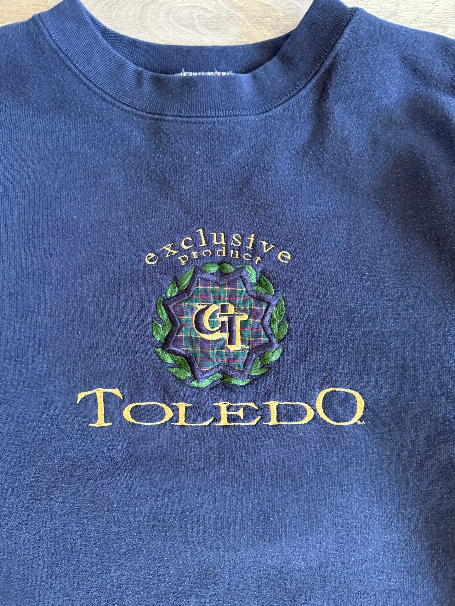 Vintage University of Toledo Navy Blue Crewneck Sweatshirt- XL