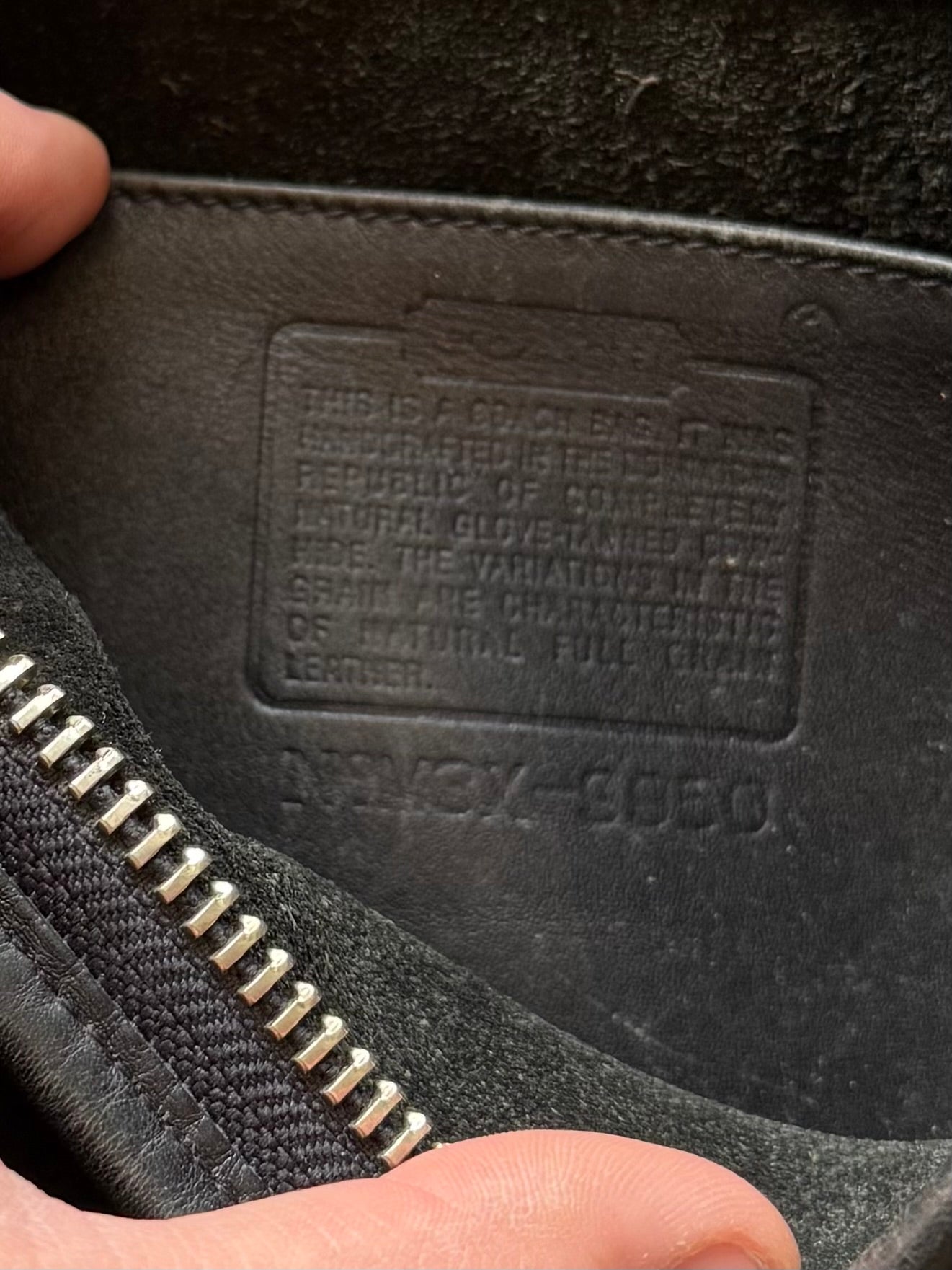 Vintage Coach Black Leather Janice Legacy Crossbody Bag 9950