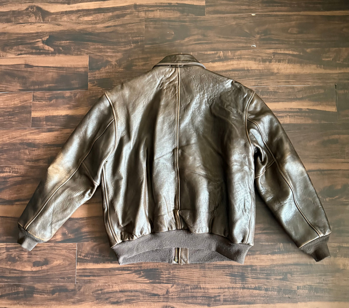 Cockpit NYC A-2 Air Force Army Lambskin Leather Jacket- XL