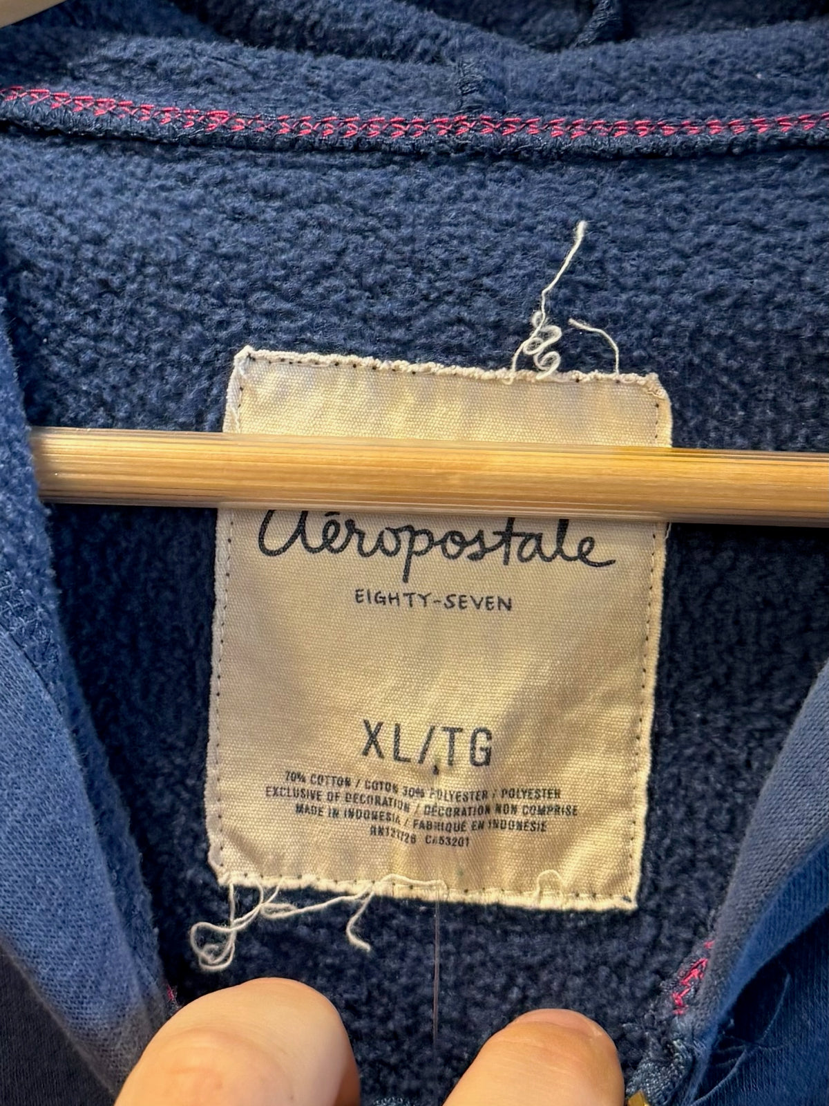 Vintage Y2K Aeropostale Women’s Zip-Up Hoodie Sweatshirt - XL