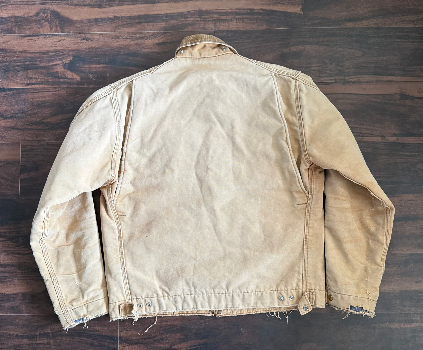 Vintage 1970s Carhartt 6BLJ Tan Detroit Jacket- L