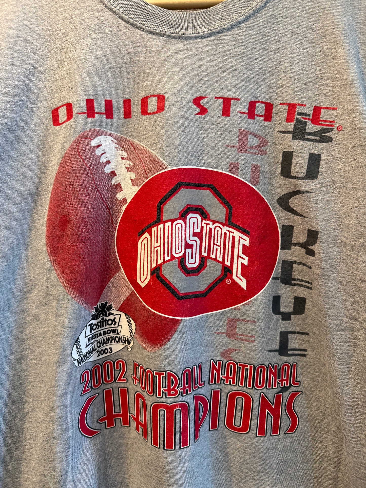 Vintage Ohio State University Buckeyes Football 2002 National Champions T-Shirt- XL
