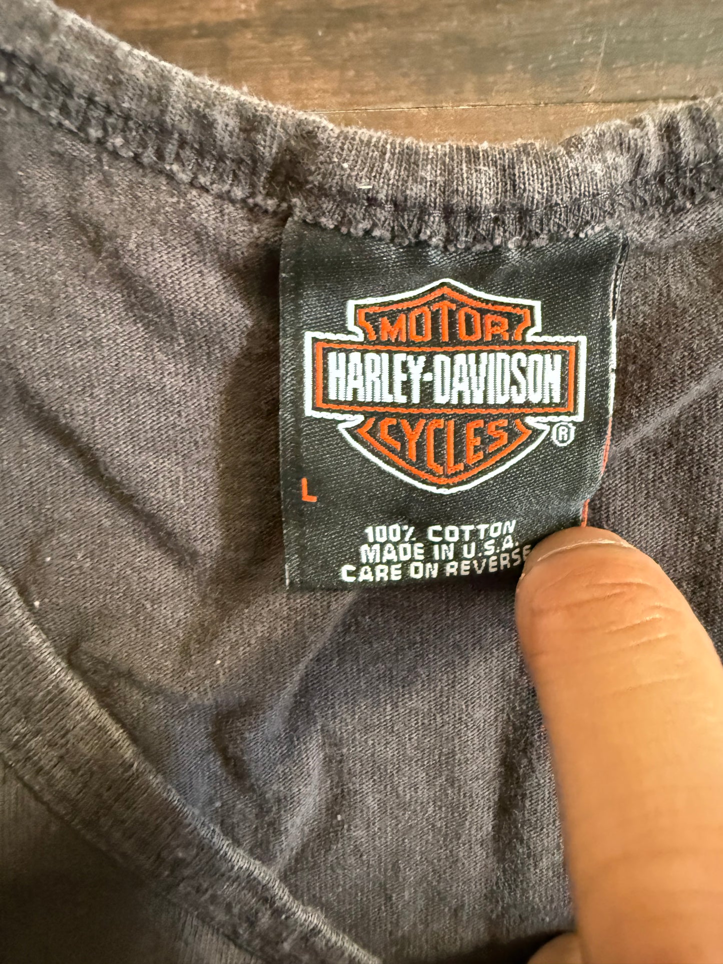 Vintage Harley Davidson Museum Skull Tank Top- L