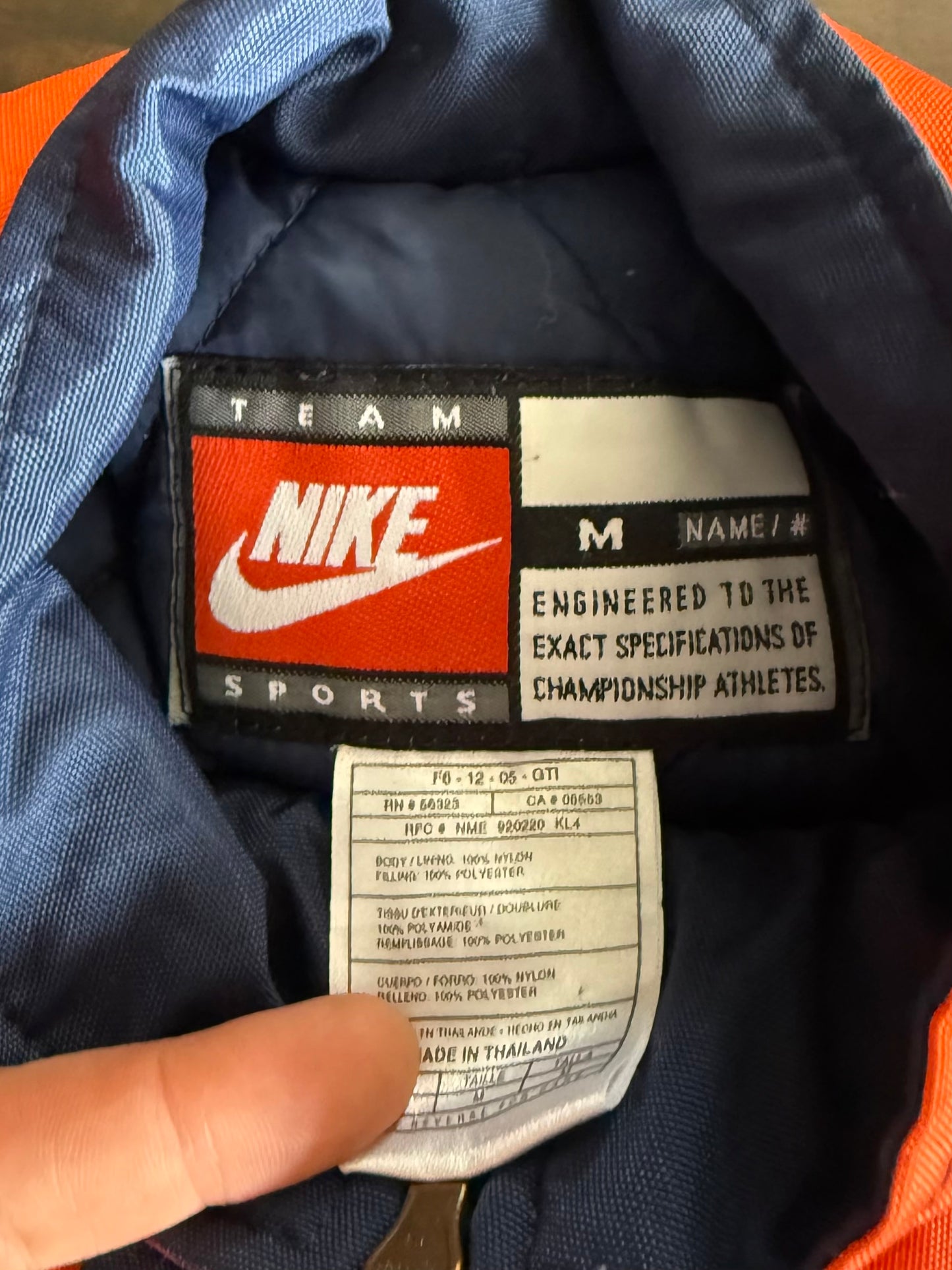 Vintage Team Nike Syracuse Orangemen Athletic Heavyweight Jacket- M