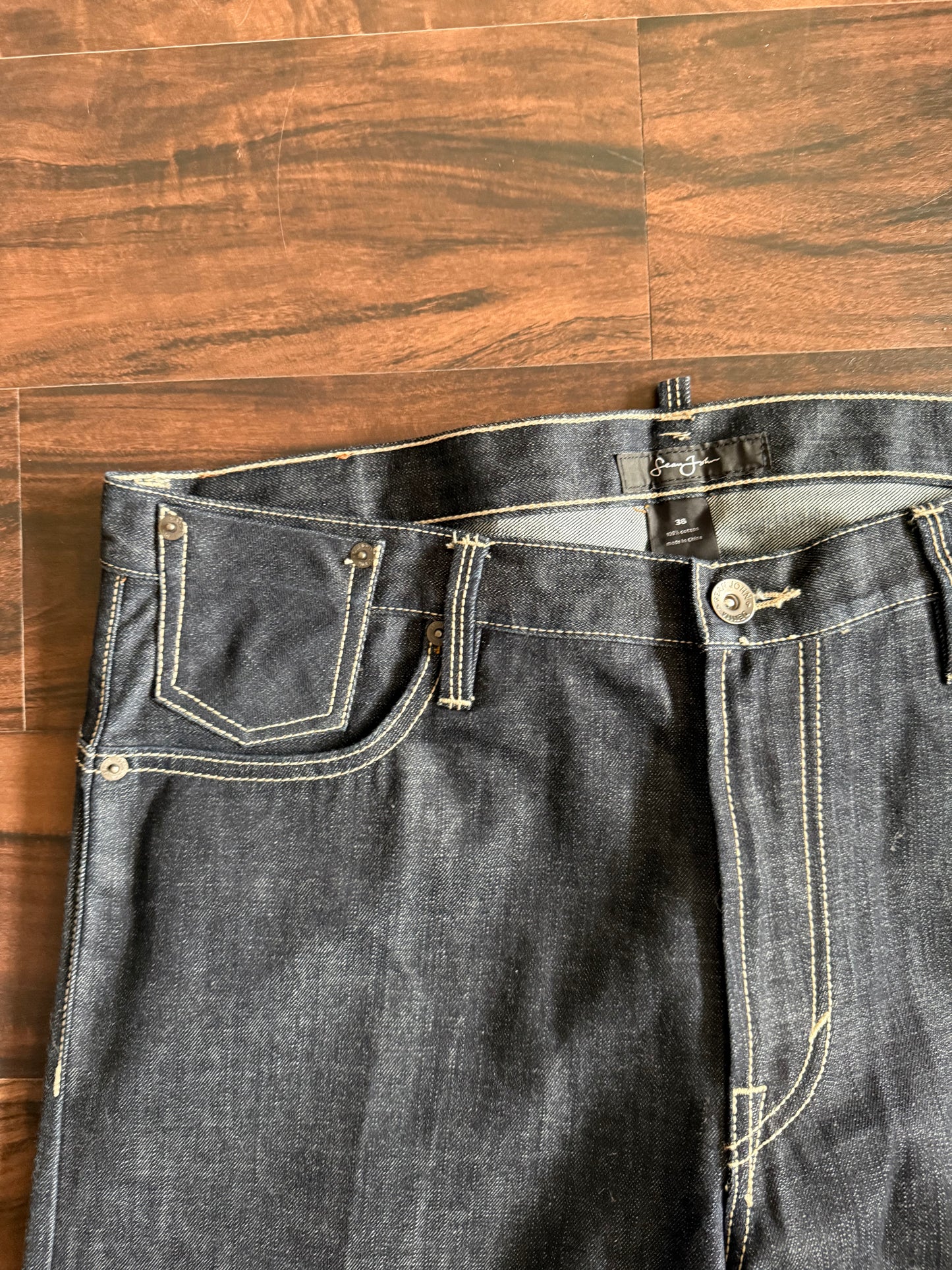 Vintage Y2K Sean John Dark Wash Cross Denim Jeans- 38x36